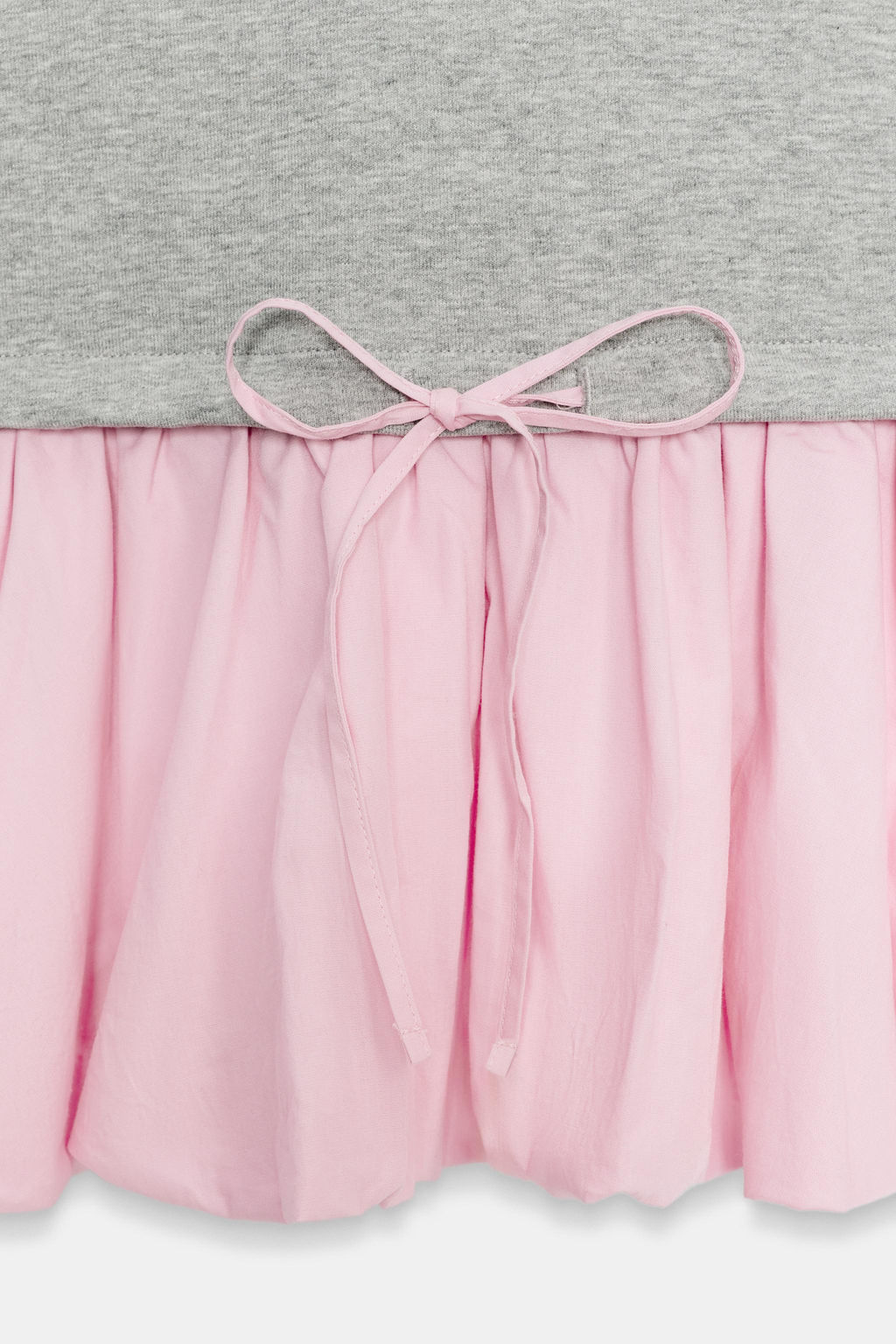 VESTIDO COMBINADO GLOBO / Gris vigor?