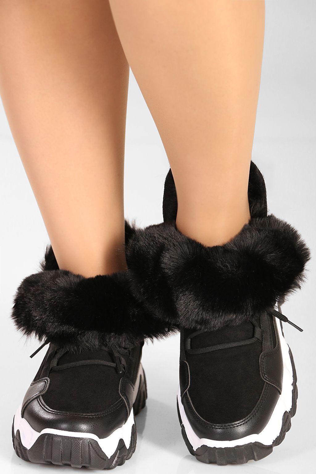 Кроссовки зимние черные женские