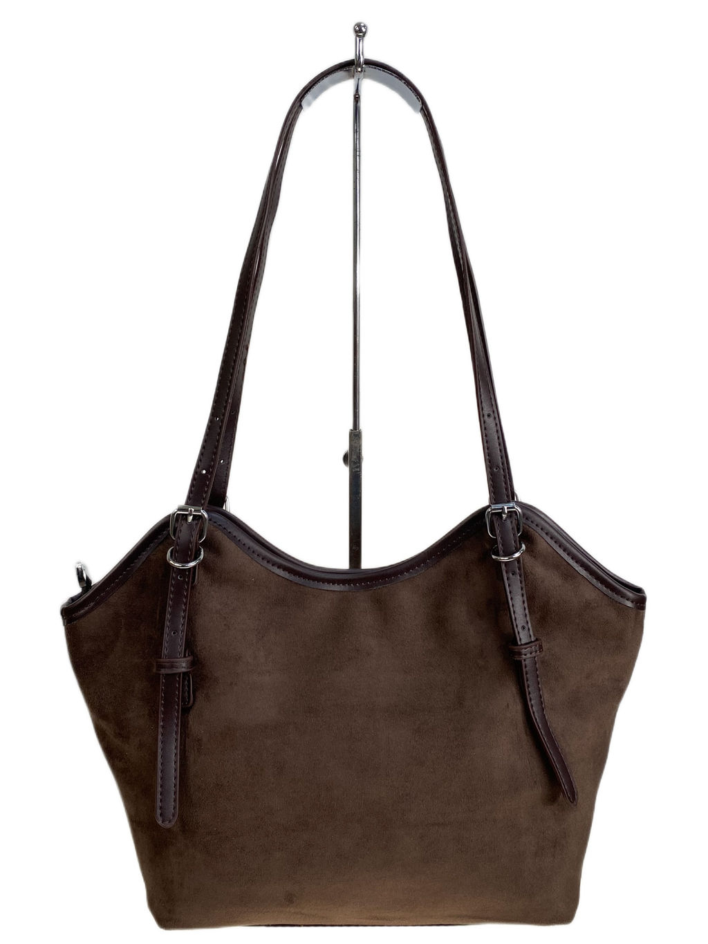 Женская сумка из искусственной замши, цвет шоколад - Greta фото 2