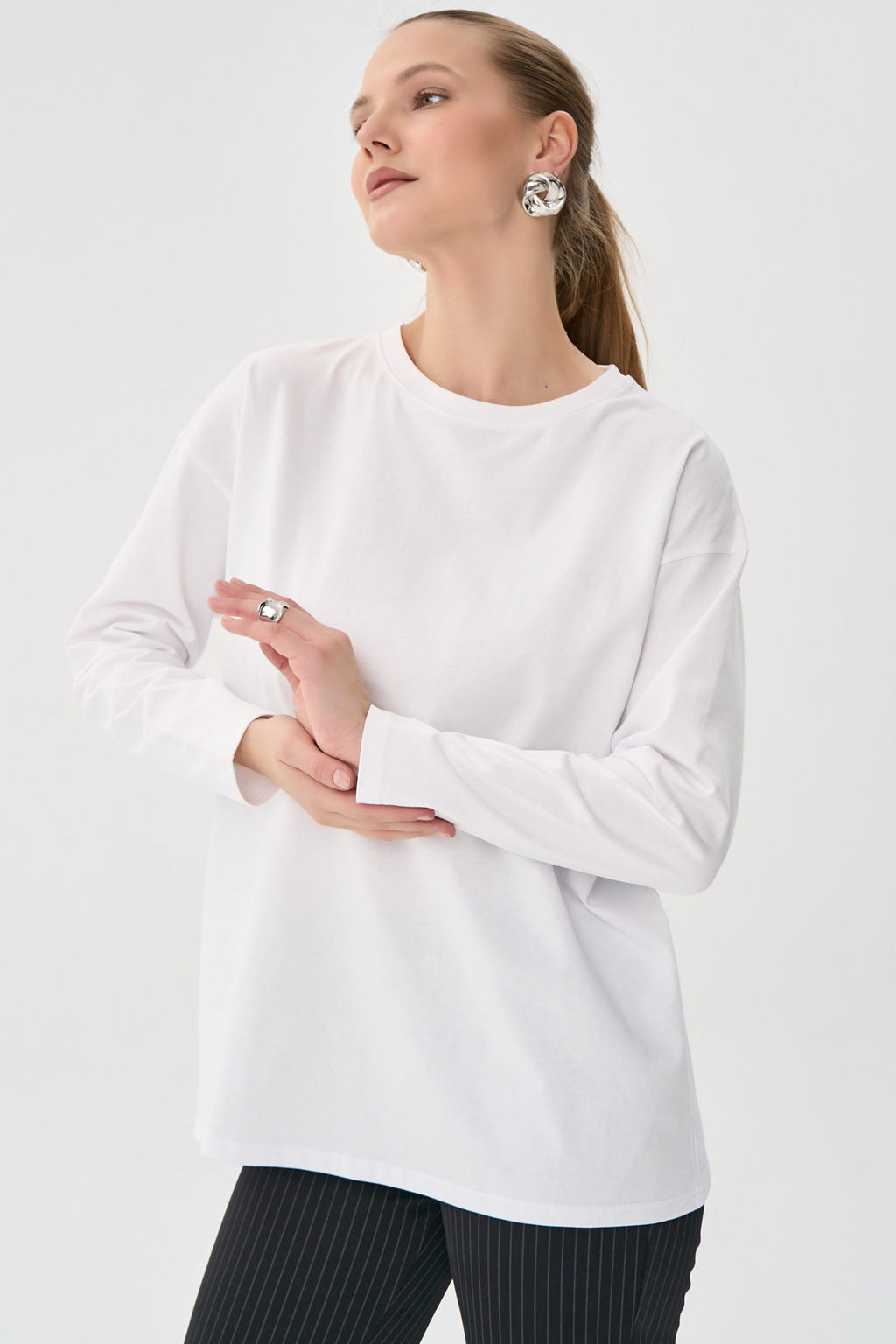 Лонгслив Эшли (белый) - Эльза фото 5
