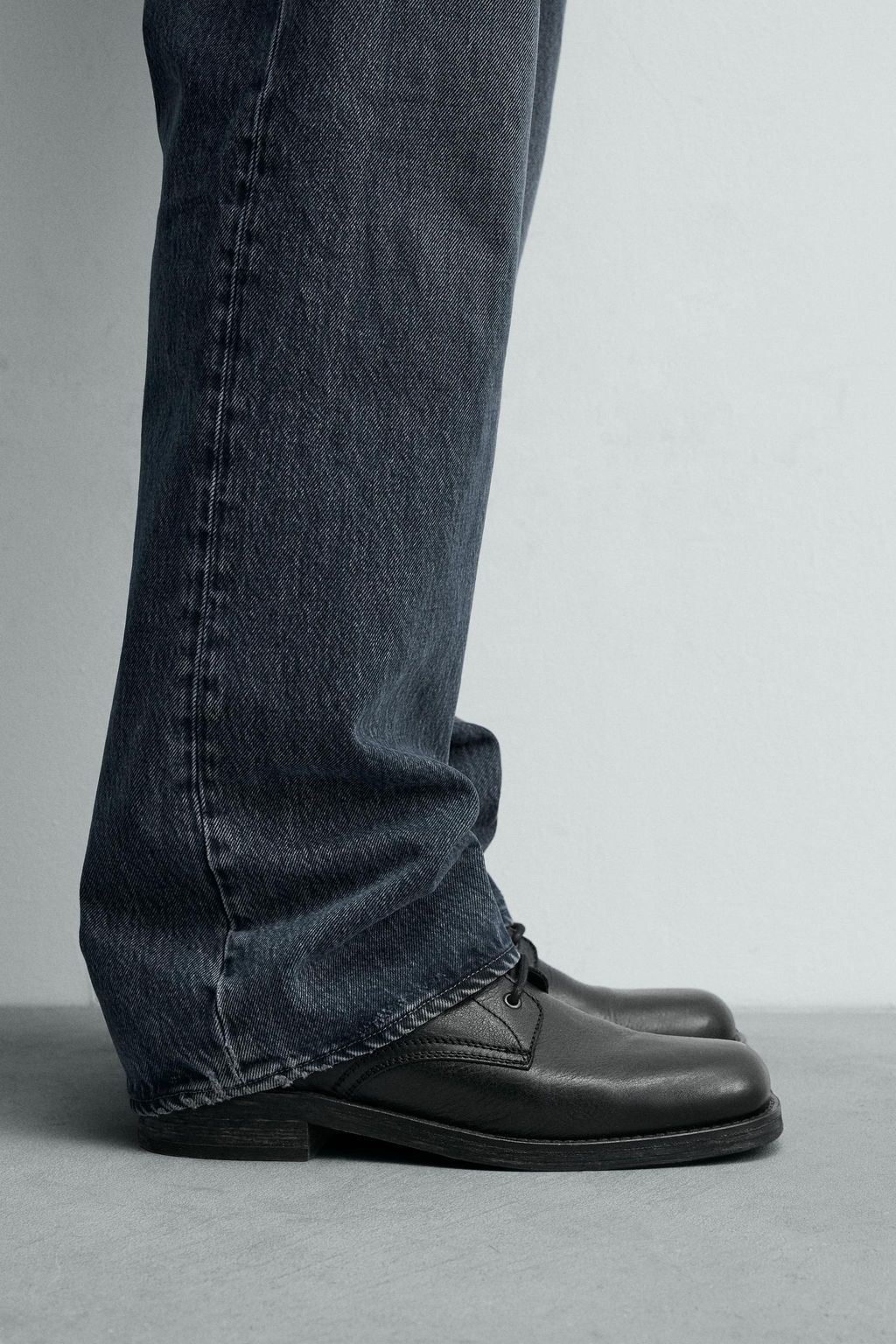 LIMITED EDITION LEATHER LACE-UP BOOTS - Zara фото 2