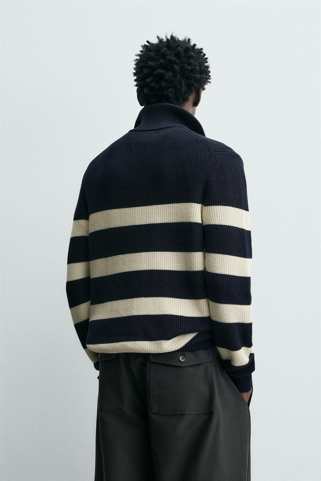 PURL KNIT QUARTER-ZIP JUMPER - Zara фото 3