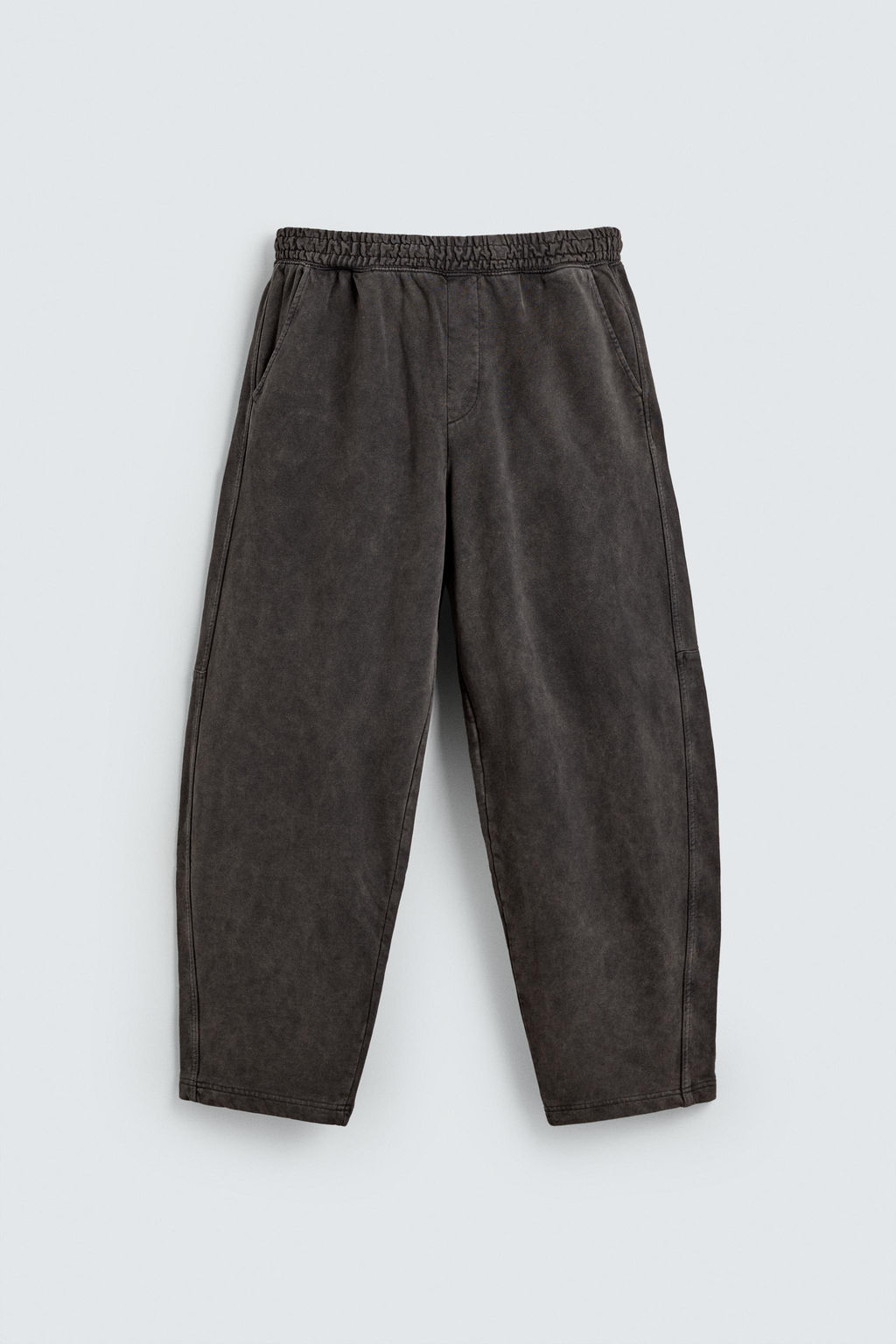 WASHED BALLOON FIT JOGGER TROUSERS - Zara фото 7