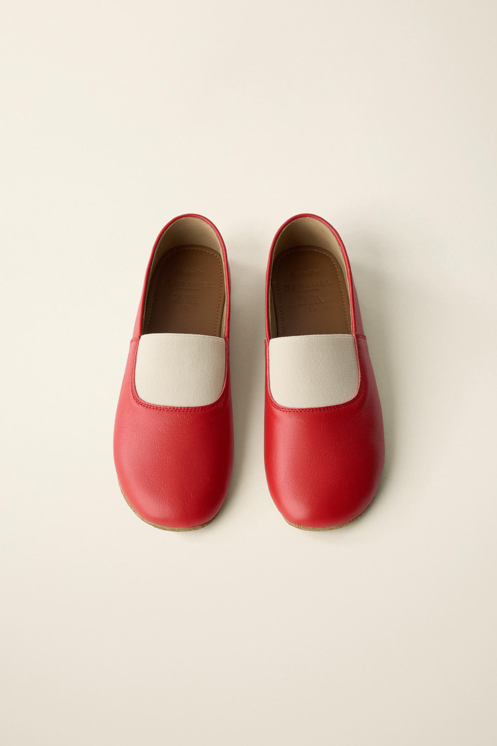 BAILARINA PIEL CREATED BY CARAMEL LONDON X ZARA / Rojo  фото 7