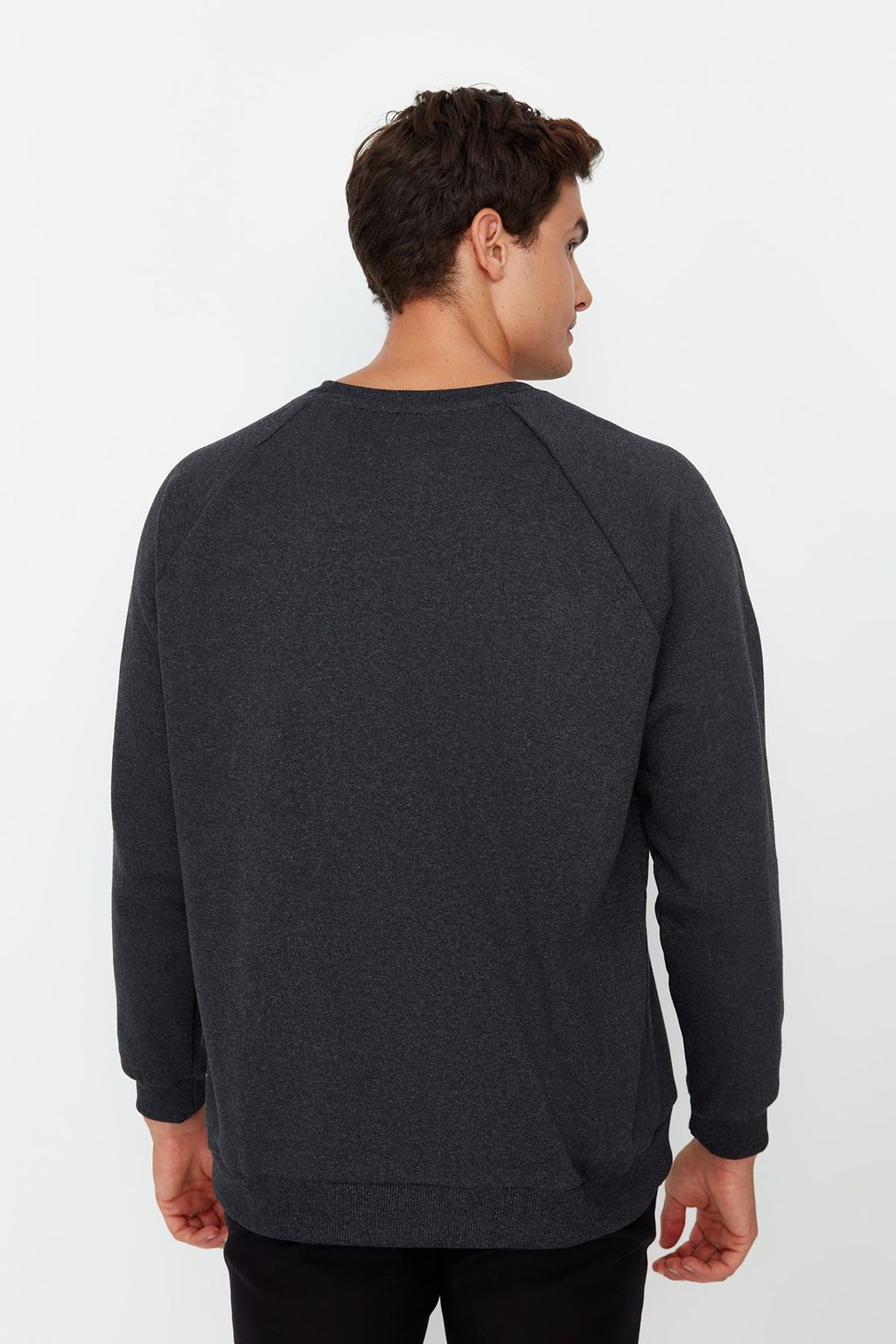 TRENDYOL MAN Siyah Regular Fit Ici Polar/S?cak Tutan Sweatshirt TMNAW23SW00190 - Trendyolmilla фото 10