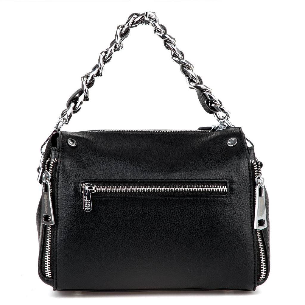 M5659-2P black, Жженская кожаная сумка, Barcelo Biagi