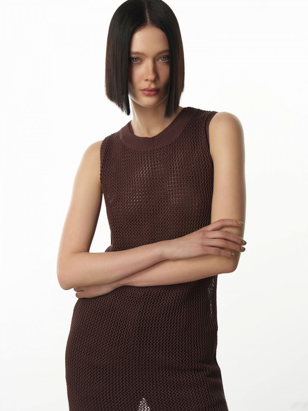 Conso/KDL 230786 - brown Платье женское  фото 2