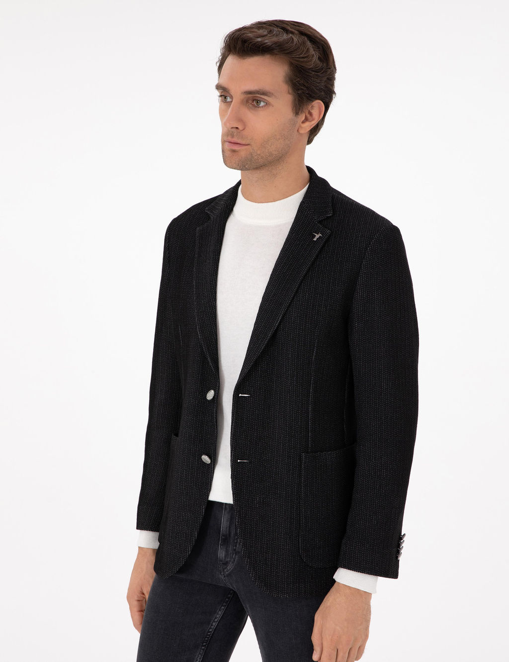 Черная зауженная куртка - Cacharel фото 3