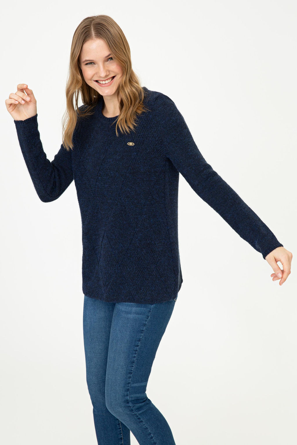 Kad_n Lacivert Kazak