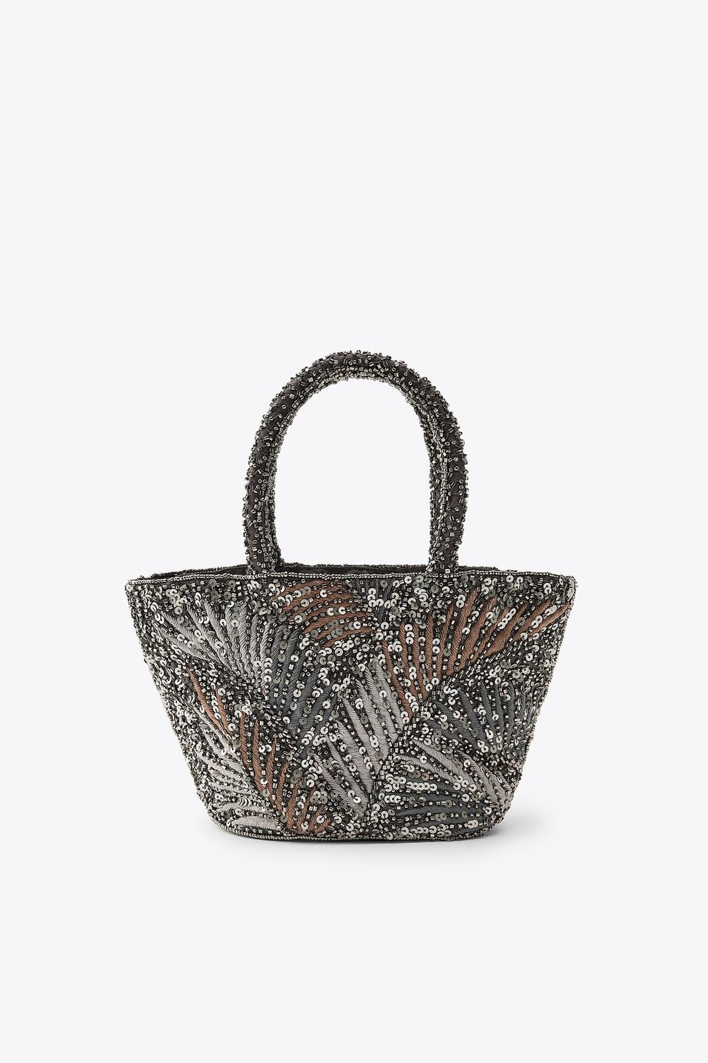 EMBROIDERED BEADED HANDBAG - Zara фото 2