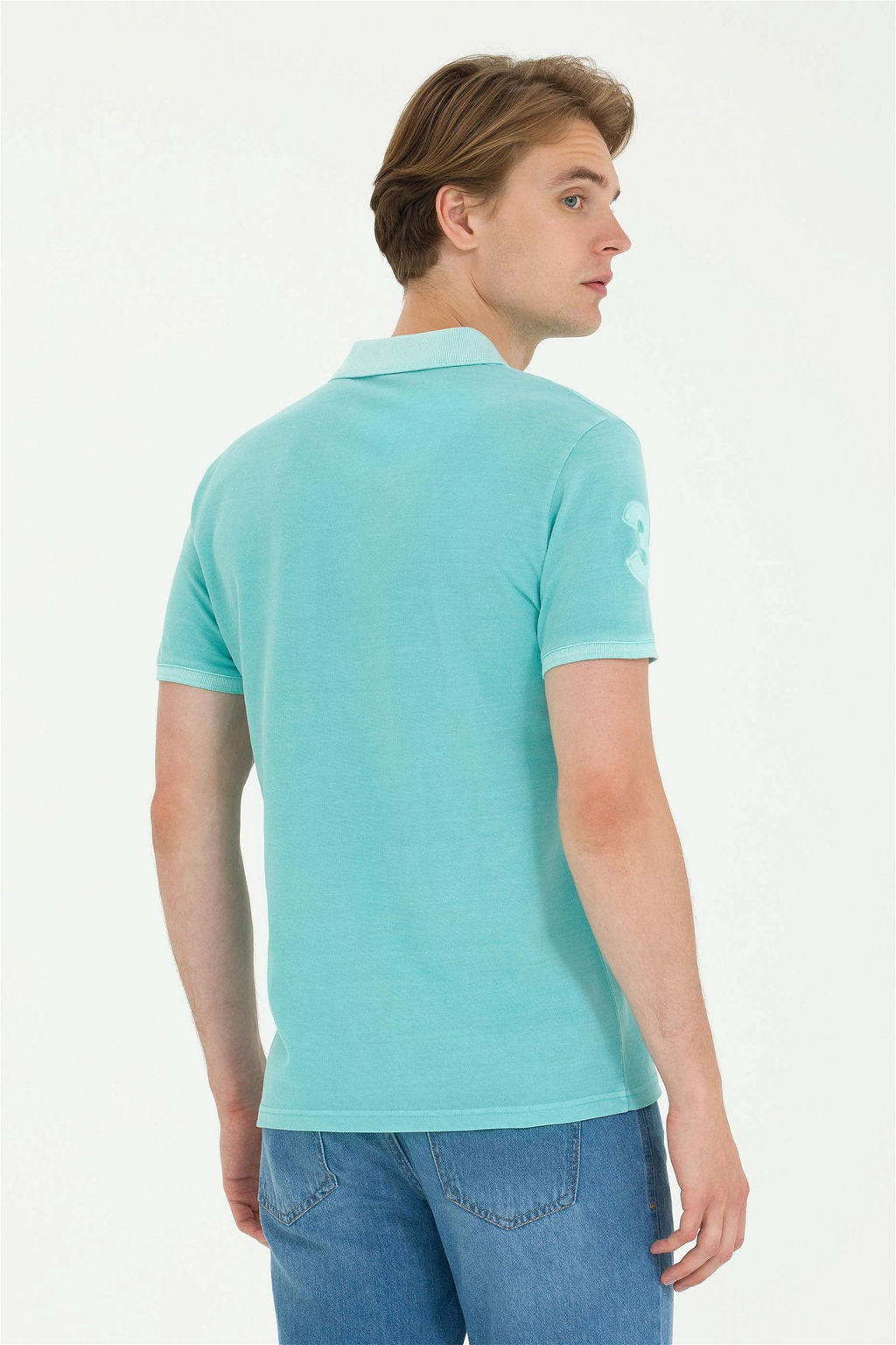 Мужская мятная базовая футболка - U.s. polo assn фото 12