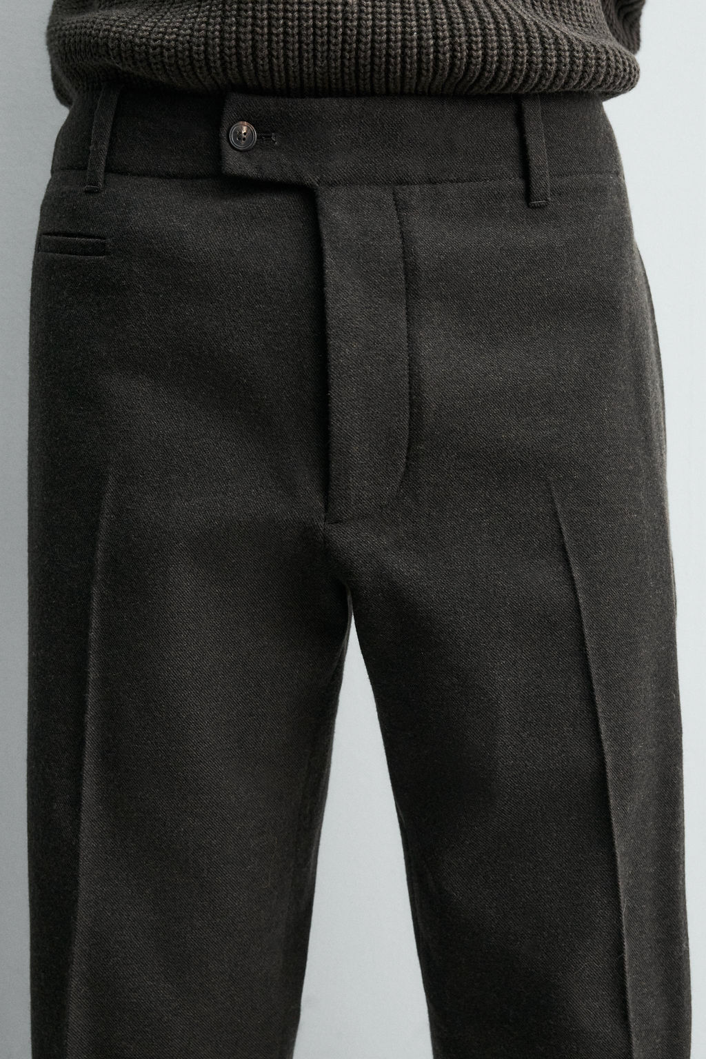 REGULAR FIT FLANNEL TROUSERS - Zara фото 5