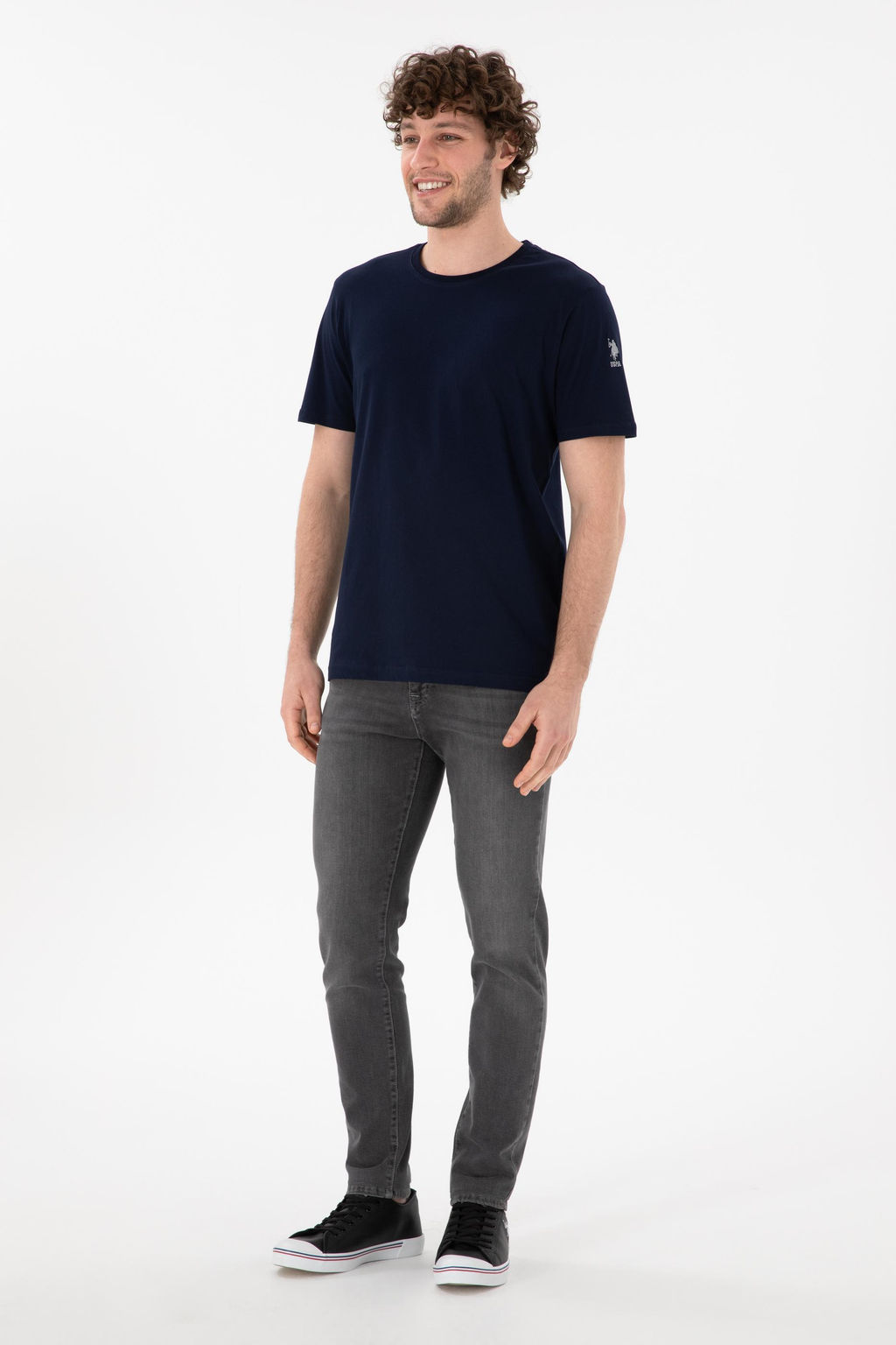 Erkek Regular Fit Bisiklet Yaka Lacivert Basic Ti__rt Sepette S_rpriz _ndirim - U.s. polo assn фото 5