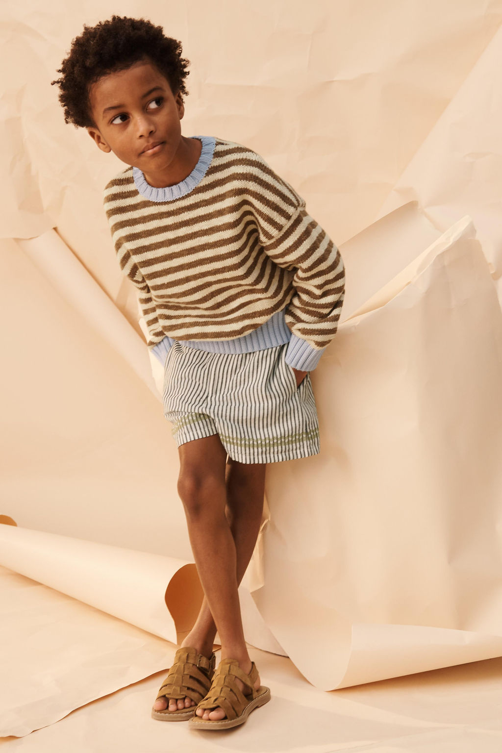 JERSEY PUNTO RAYAS CONTRASTE LIMITED EDITION / Marr?n / Crudo - Zara фото 3