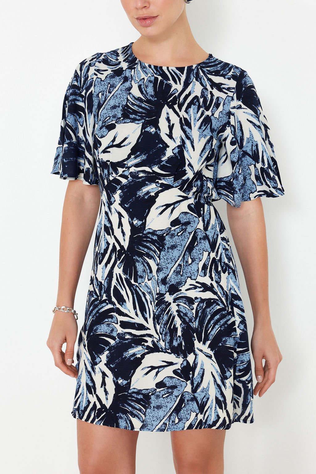 TRENDYOLMILLA Pembe Cicekli A Kesim Viskon Mini Dokuma Elbise TWOSS24EL00632  фото 13