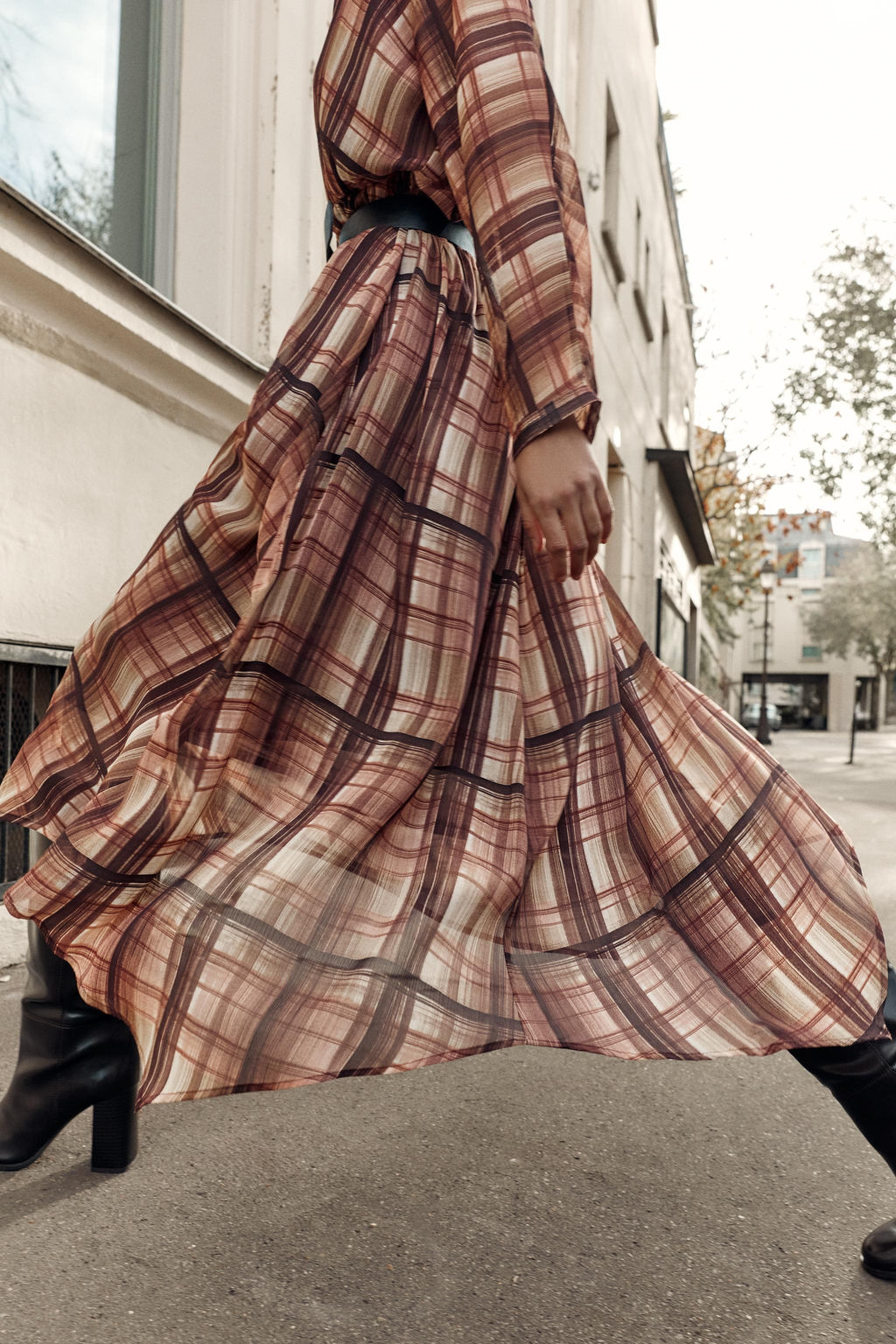 CHECK MIDI DRESS - Zara фото 2