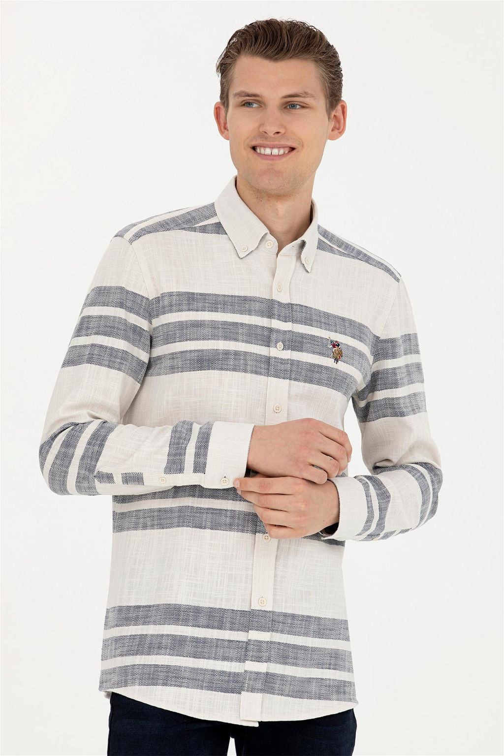 Мужская рубашка с длинным рукавом Stone - U.s. polo assn фото 3