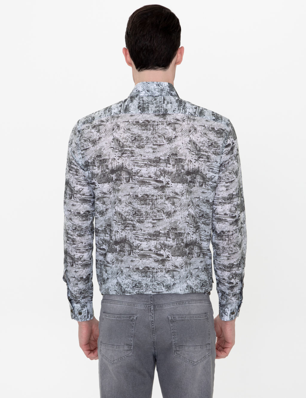 Haki Slim Fit Uzun Kollu G_mlek
