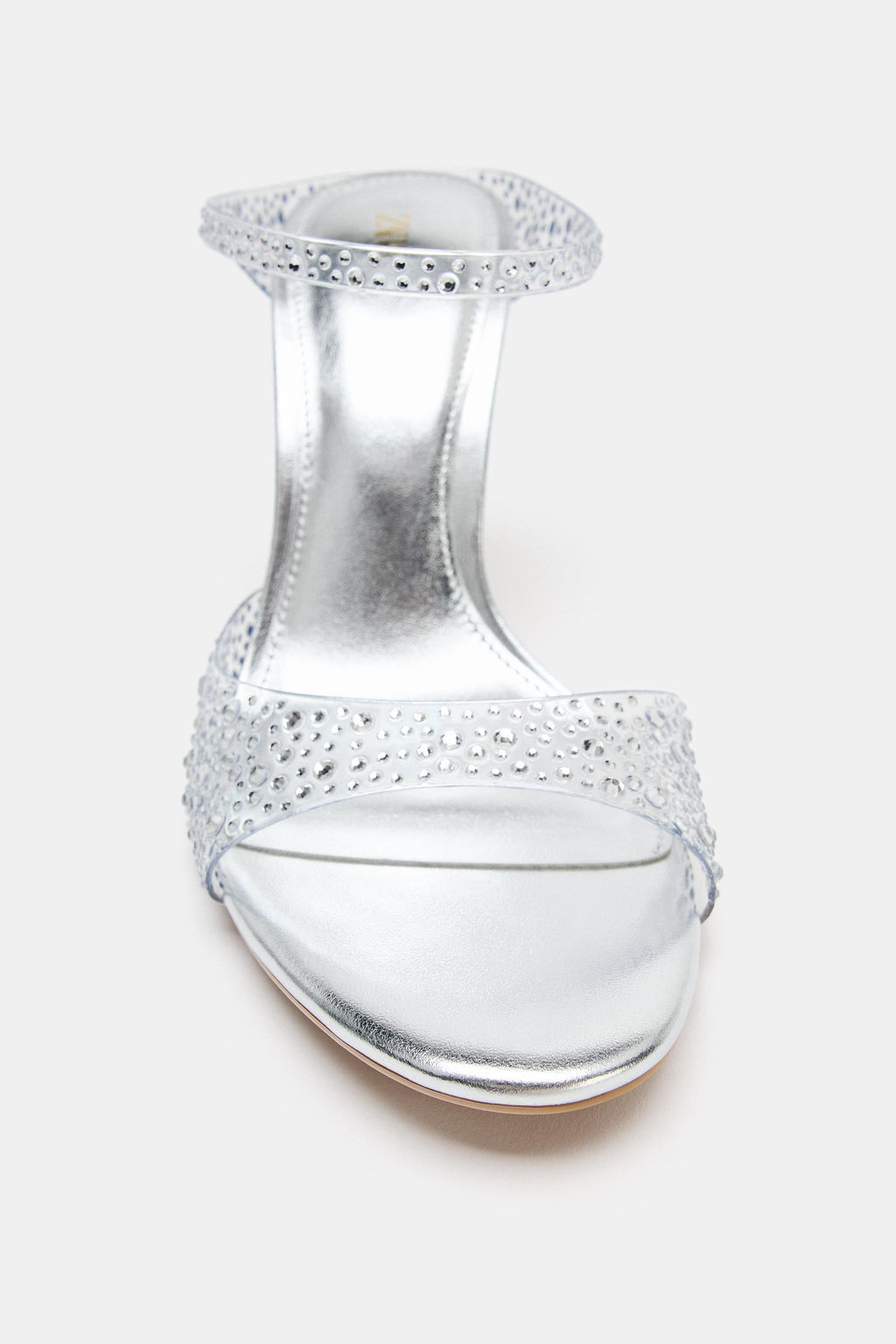 SANDALIA TAC?N VINILO / Plata - Zara фото 3