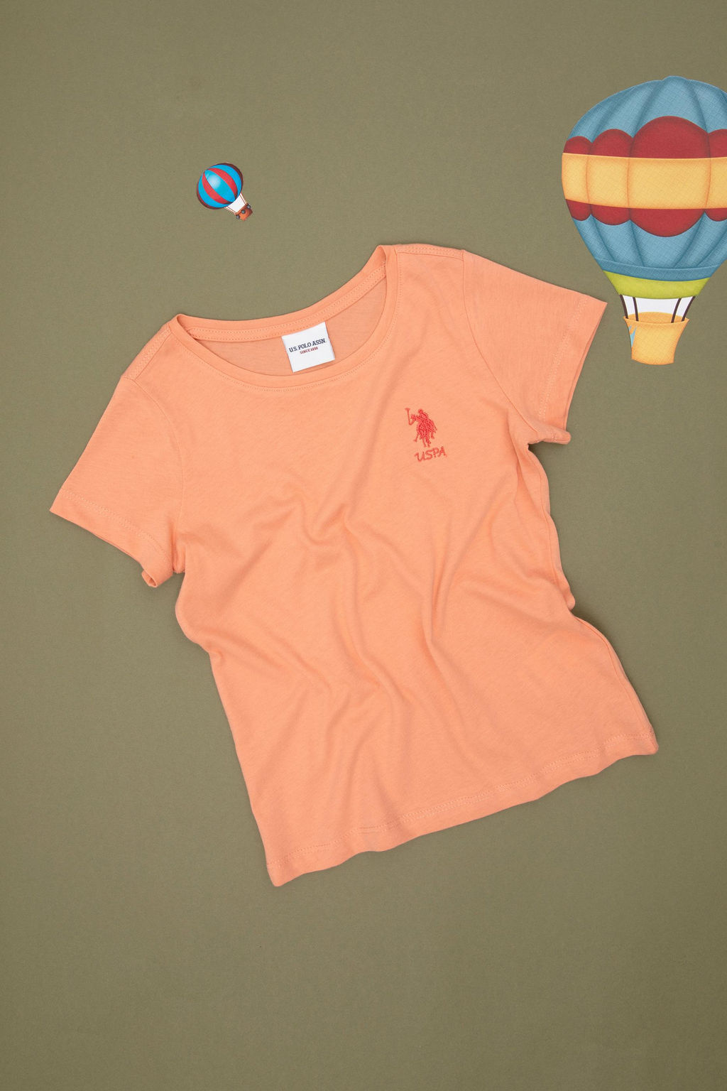 Базовая футболка Salmon для девочек Неожиданная скидка в корзине - U.s. polo assn фото 5