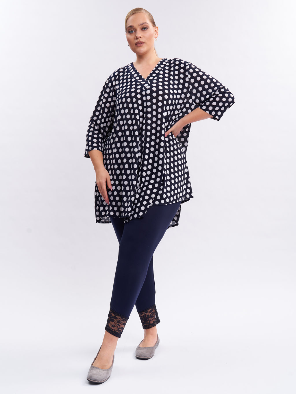 Леггинсы с кружевом LL12939DBL05