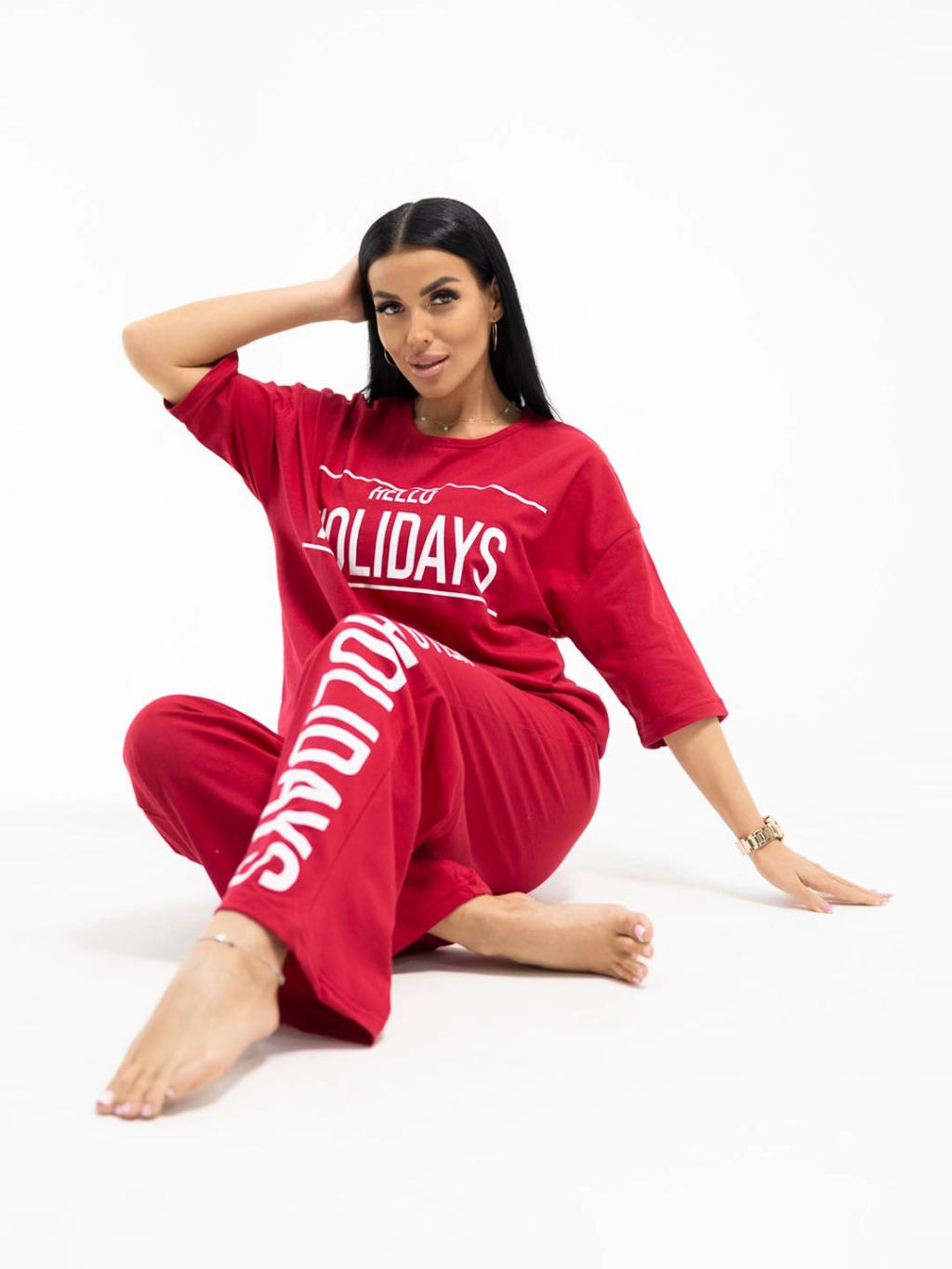 Костюм женский, цвет бордо