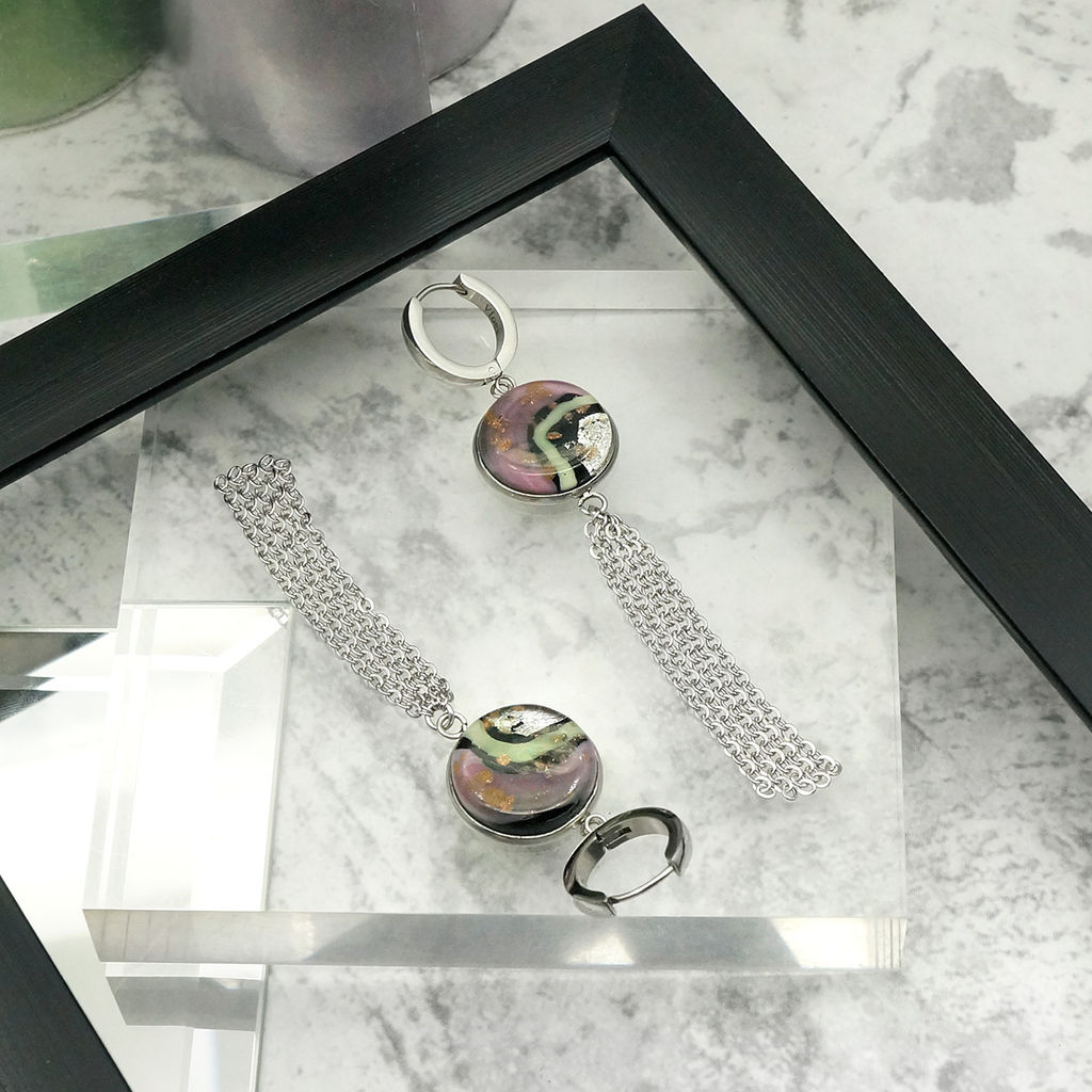 Серьги из муранского стекла FRESHNESS LS3314 - Vloes фото 4