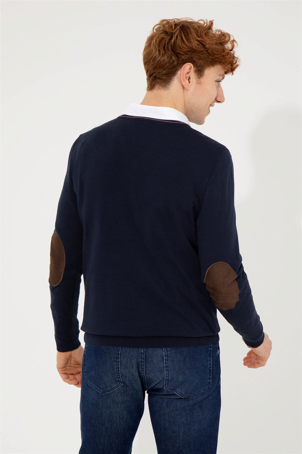 U. S. Polo Assn Мужской темно-синий базовый свитер - U.s. polo assn фото 11
