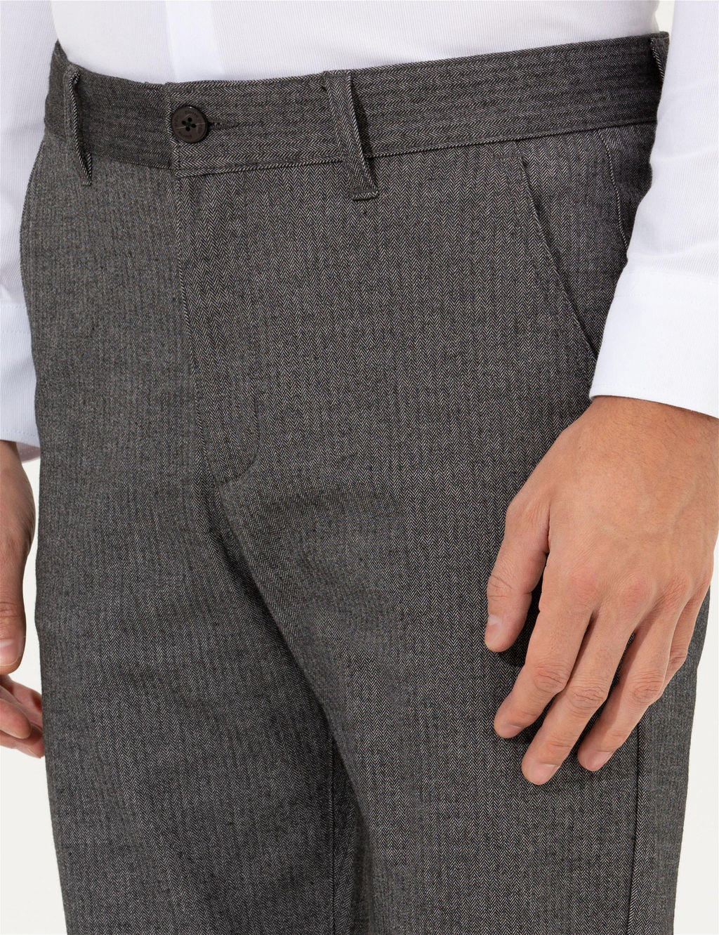 Antrasit Regular Fit _izgili Kanvas Pantolon - Pierre cardin фото 6