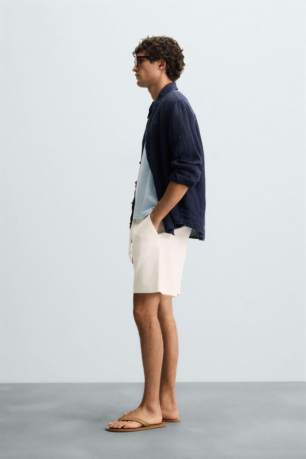 TEXTURE JOGGER BERMUDA SHORTS - Zara фото 14