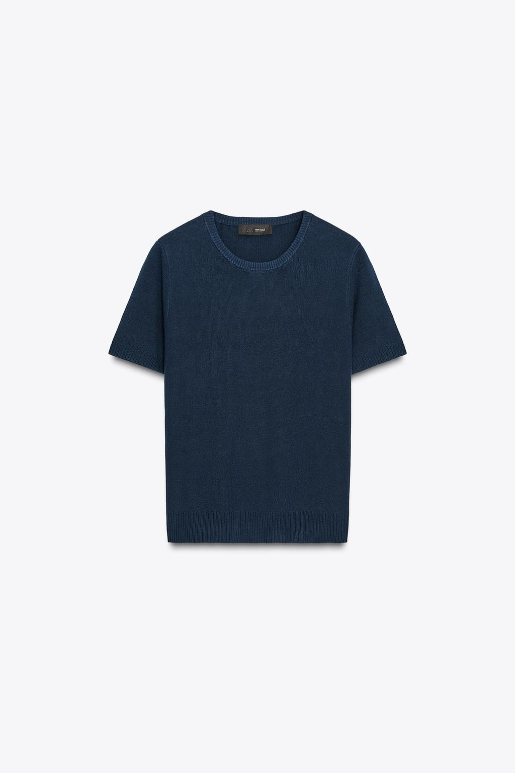 PLAIN KNIT SHORT SLEEVE TOP - Zara фото 6