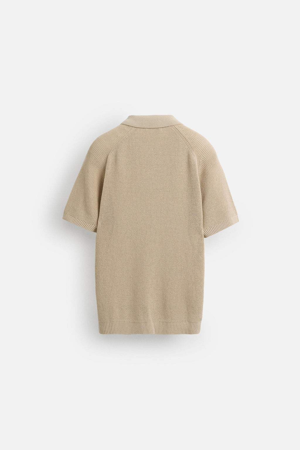 TEXTURED KNIT POLO SHIRT - Zara фото 9