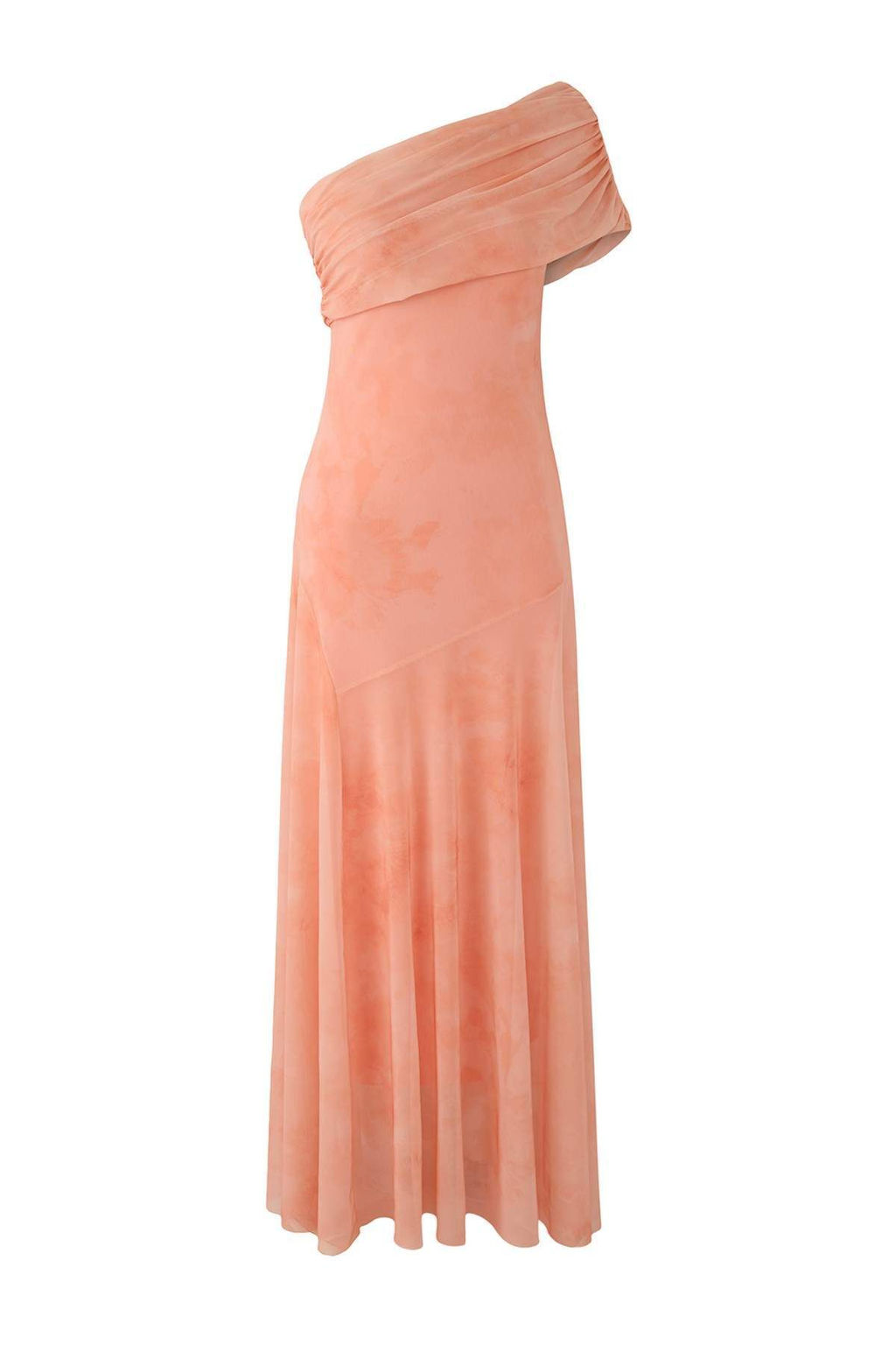 Ac?k Turuncu Desenli Kay?k Yaka Dokuma Maxi Abiye Gece Mezuniyet Elbisesi TPRSS25AE00190 - Trendyolmilla фото 12