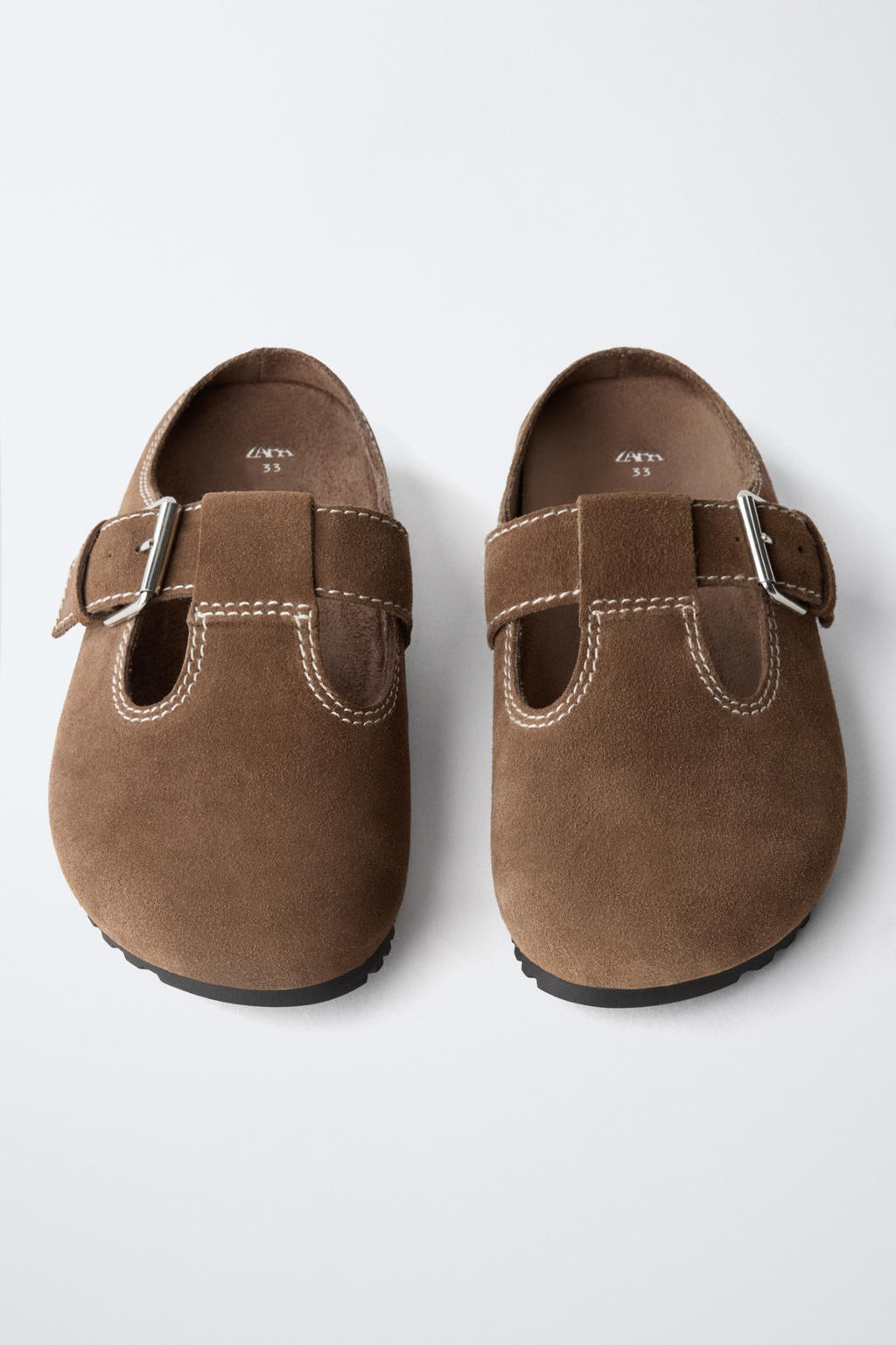 ZUECO PIEL PESPUNTES / Verde Caqui - Zara фото 4
