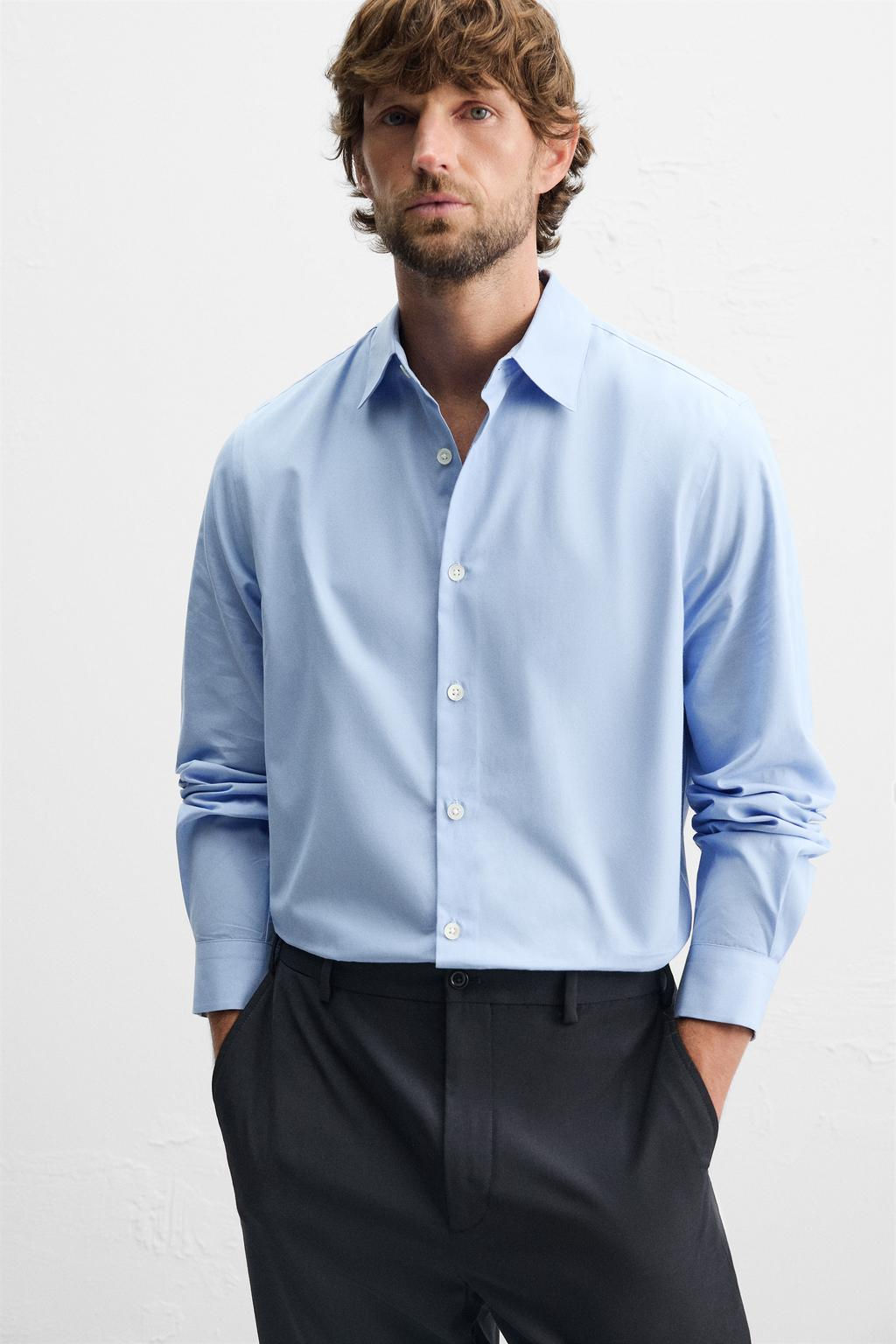 STRAIGHT-LEG WOOL BLEND TROUSERS - Zara фото 5