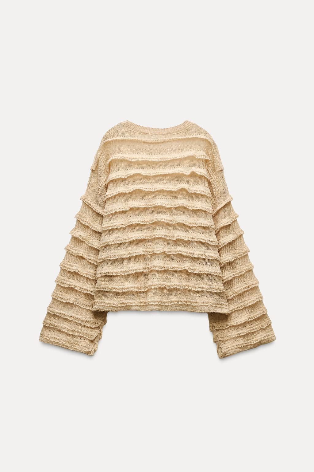 RUFFLED KNIT SWEATER - Zara фото 5