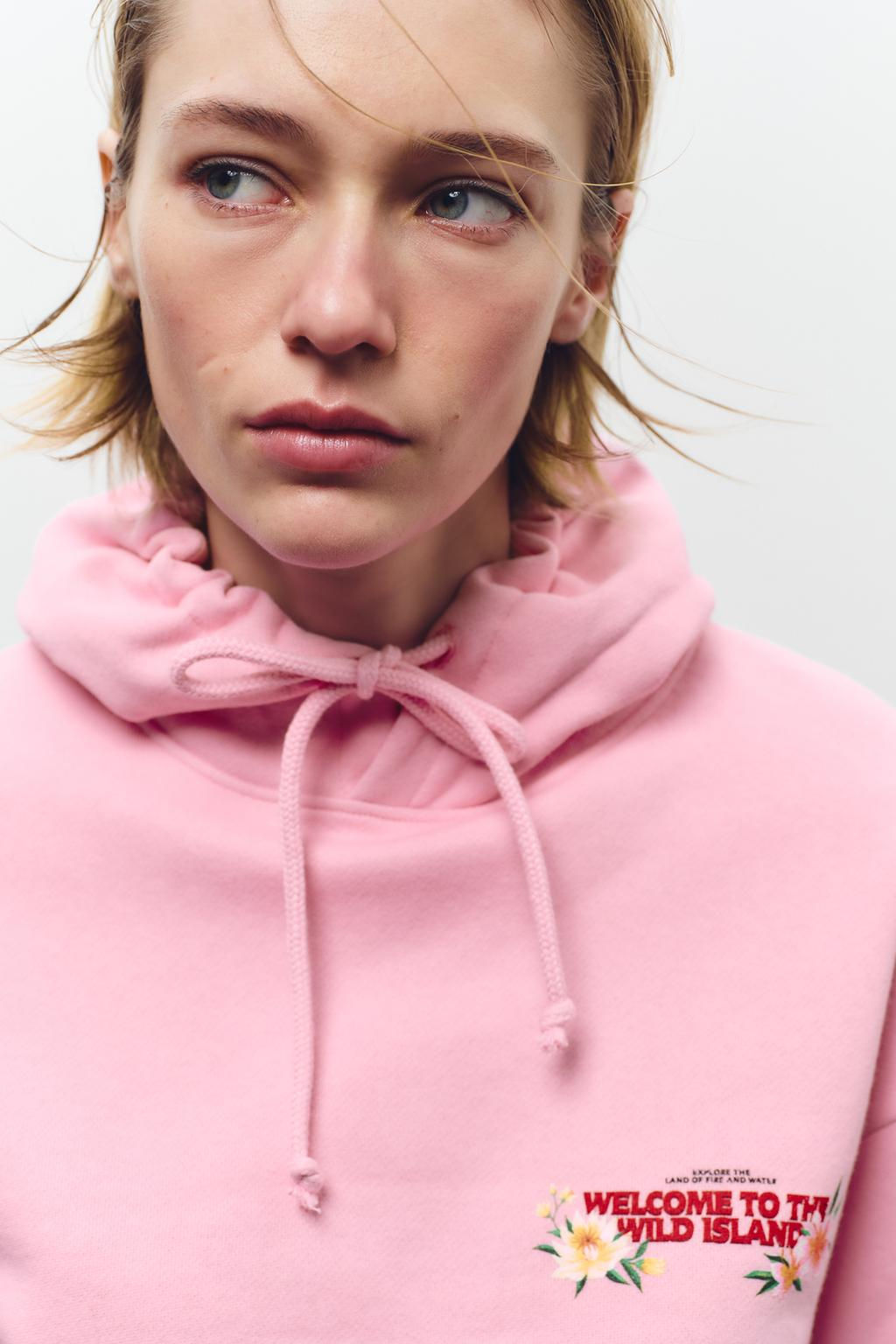 HOODED SWEATSHIRT WITH PRINT - Zara фото 3