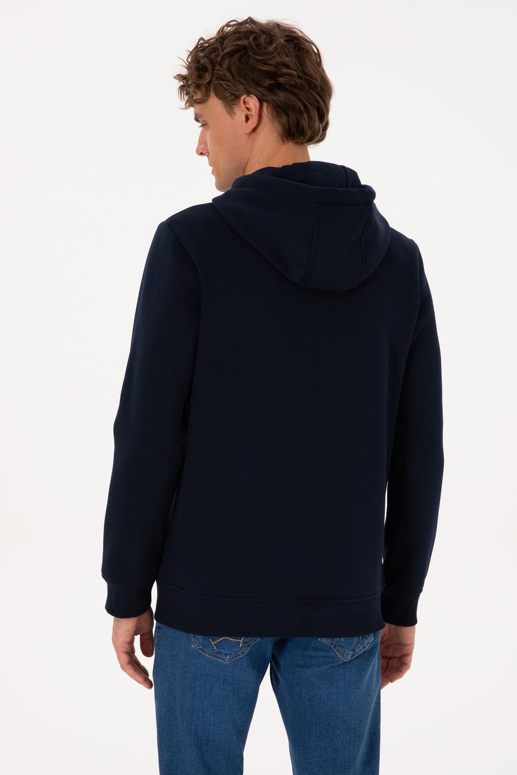 Erkek Regular Fit Kap__onlu _ardonlu Lacivert Basic Sweatshirt - U.s. polo assn фото 5