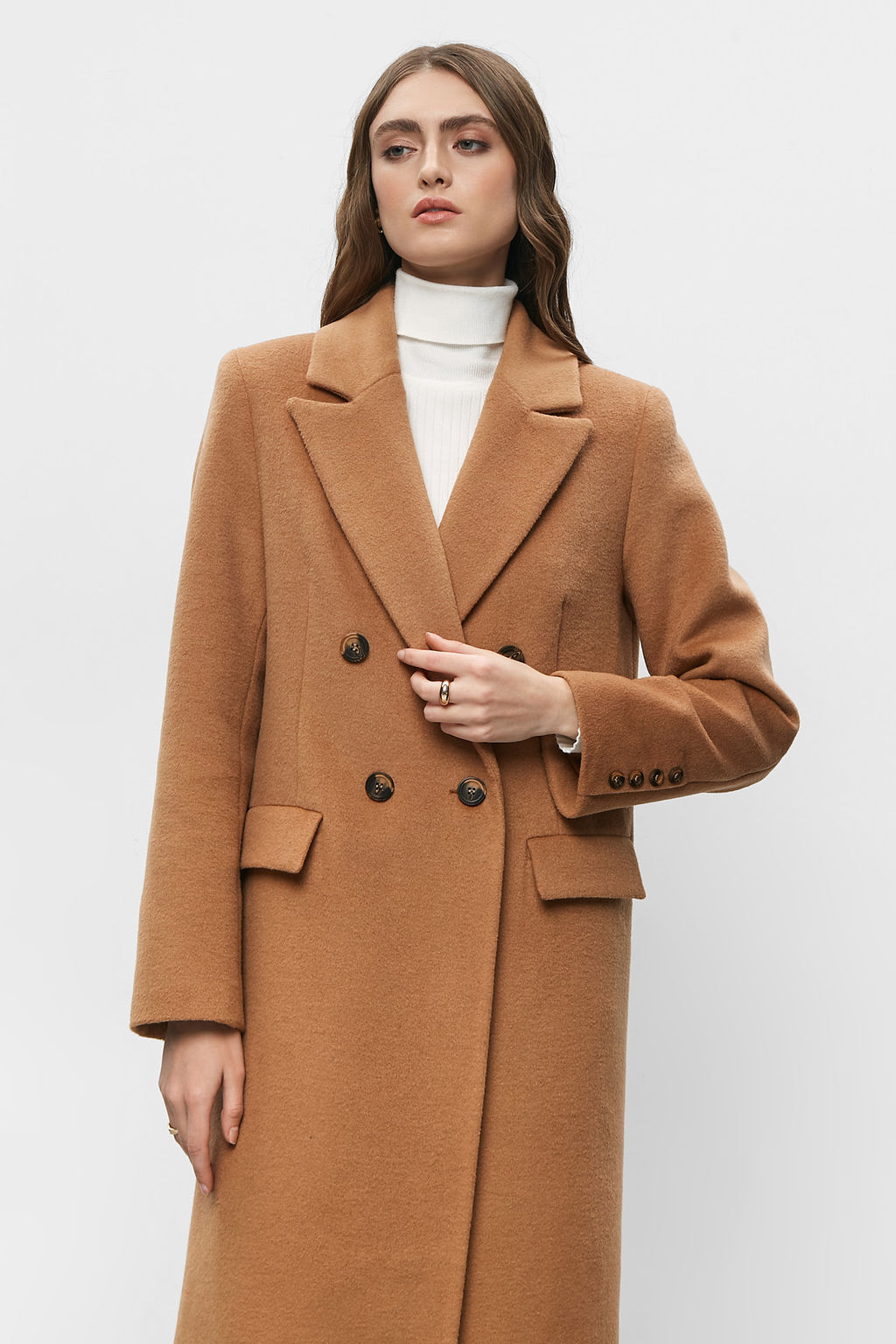 Пальто прямое двубортное - Mollis фото 3