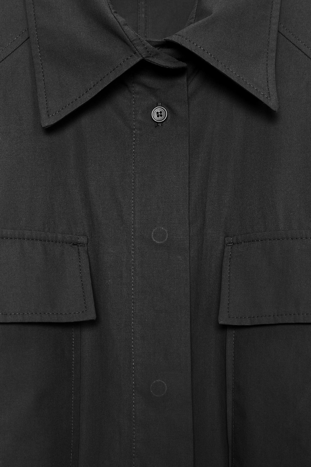 POPLIN SHIRT WITH BELT - Zara фото 6