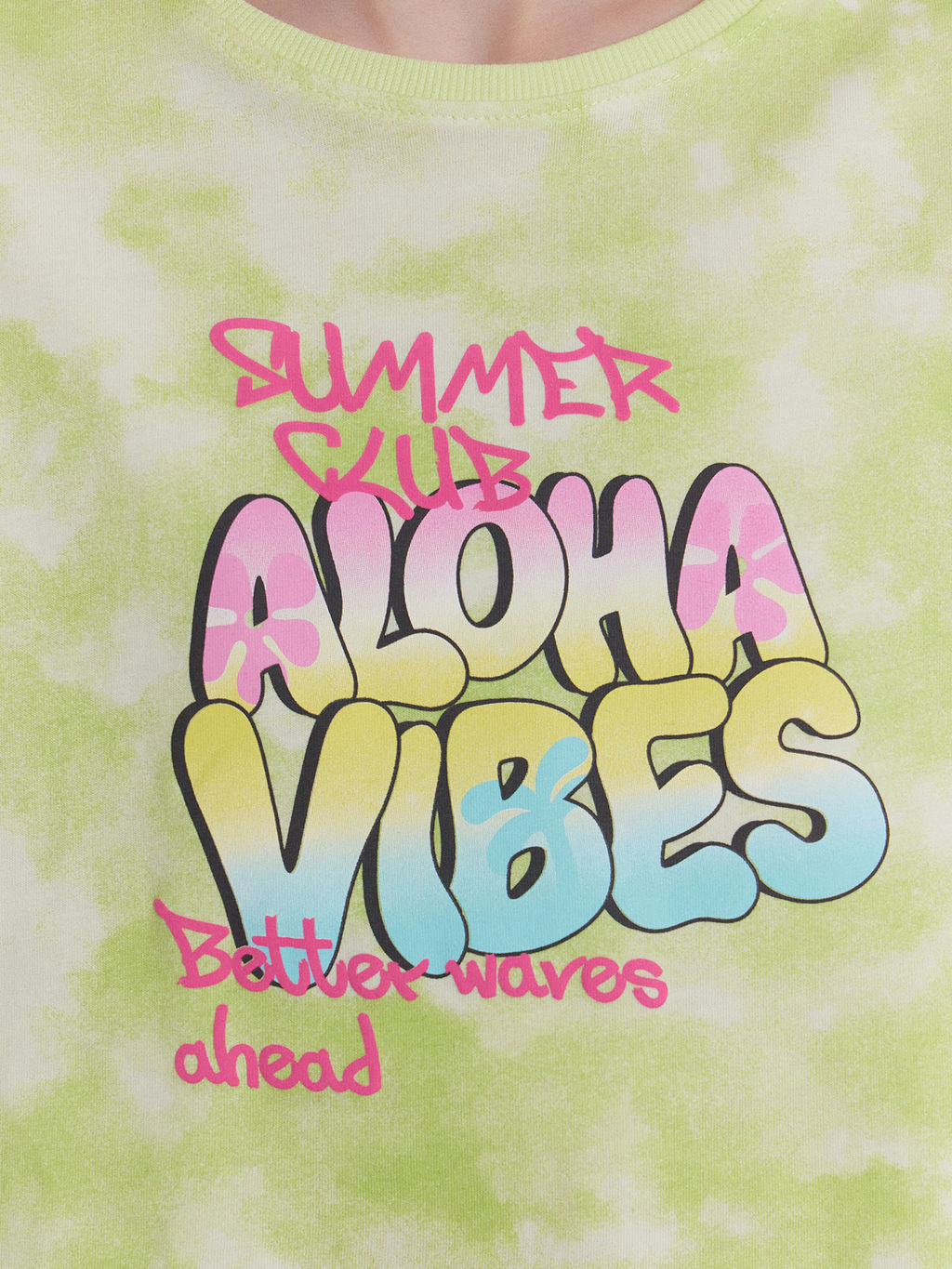 Футболка для девочек с надписью Aloha vibes - Mark formelle фото 5