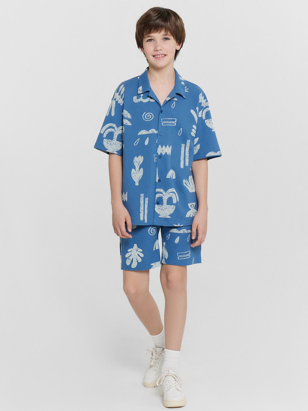 Шорты для мальчиков синие с принтом - Mark formelle фото 3