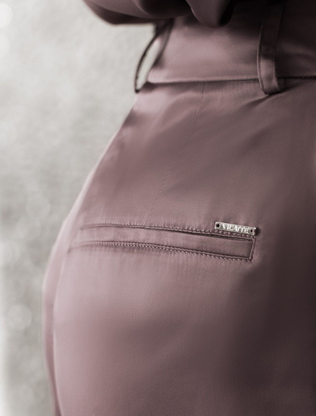 Брюки палаццо широкие из струящегося сатина - Vilatte фото 4