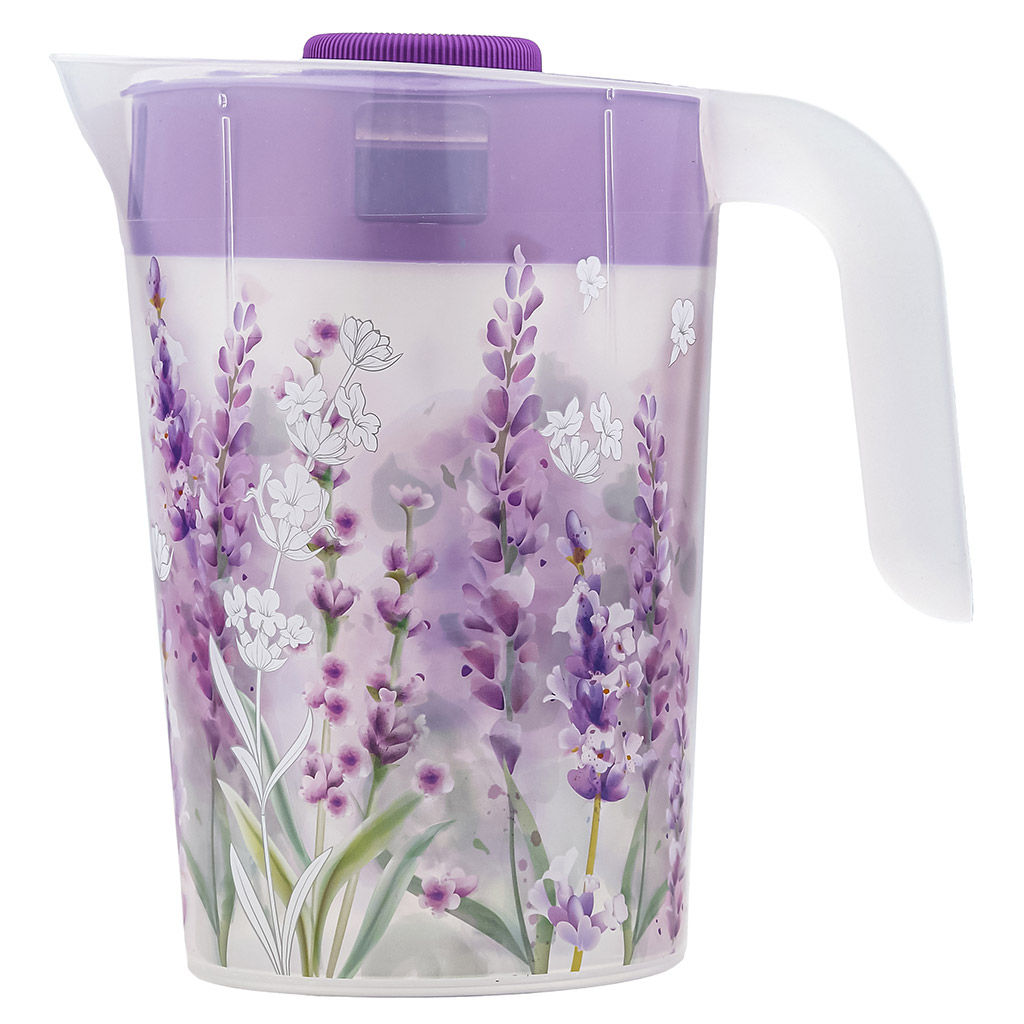 Кувшин пластмассовый Lavender 2л, д21см, h14,5см, с крышкой (Россия) - Домашняя Мода фото 2