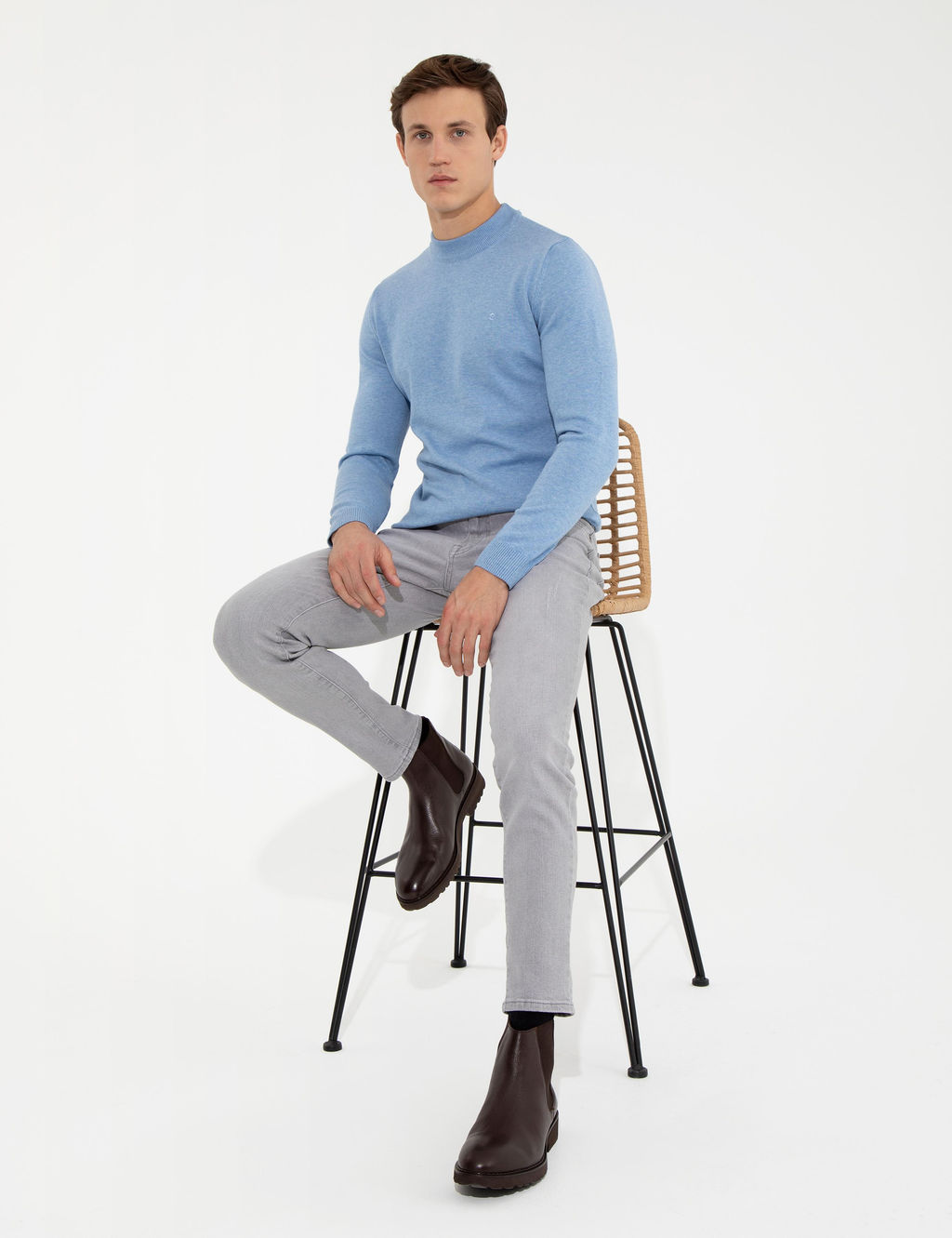 A__k Gri Slim Fit Jean Pantolon