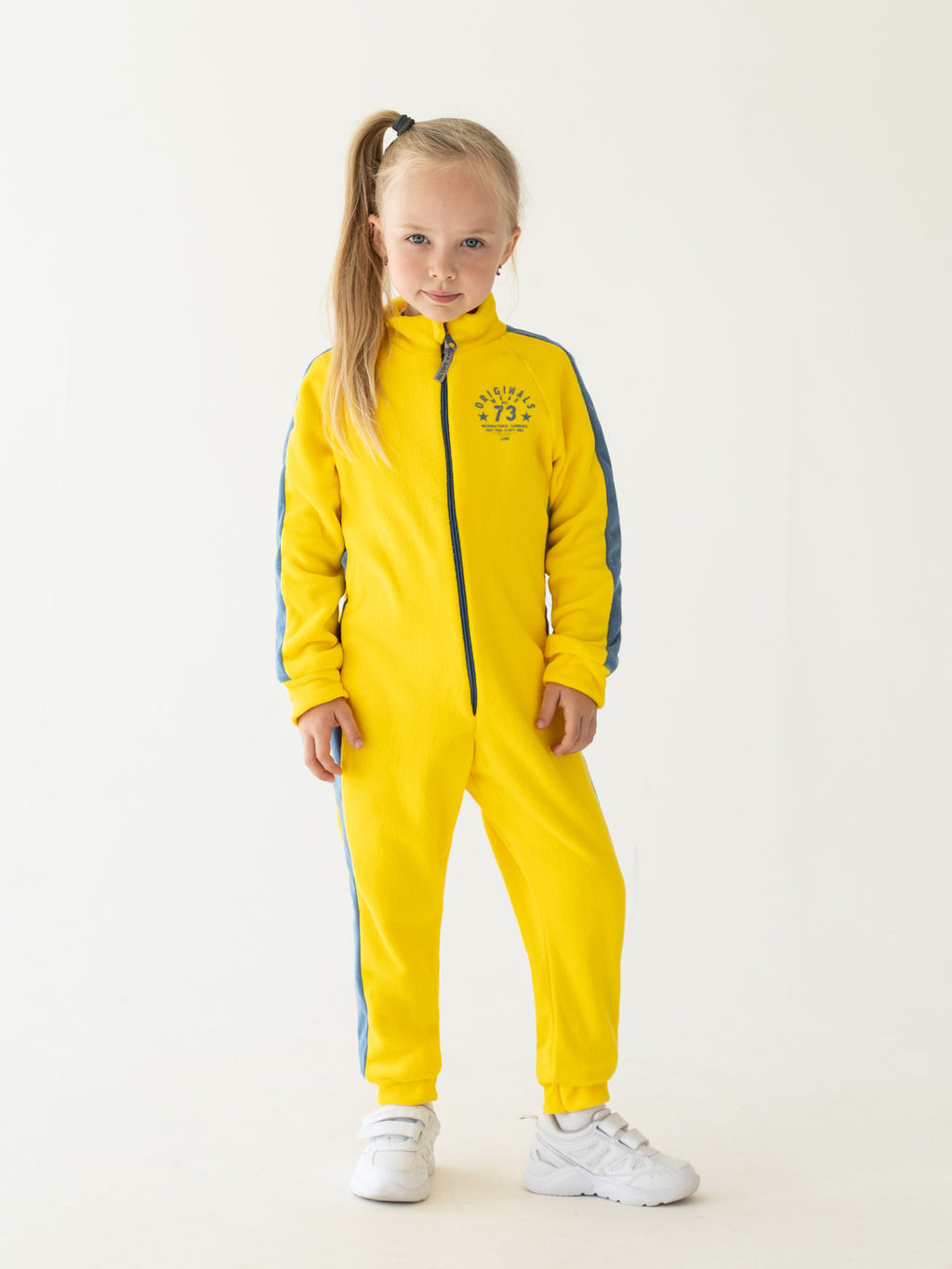 Комбинезон детский флисовый желтыйджинс пш