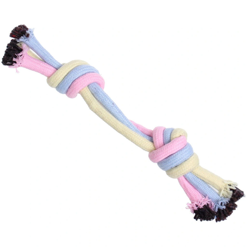 Цена за 6 шт. Игрушка - канат для собак мелких и средних пород "ЛЮБИМЫЙ БРО", цвет как на фото, 25см / 40гр (лейбл)