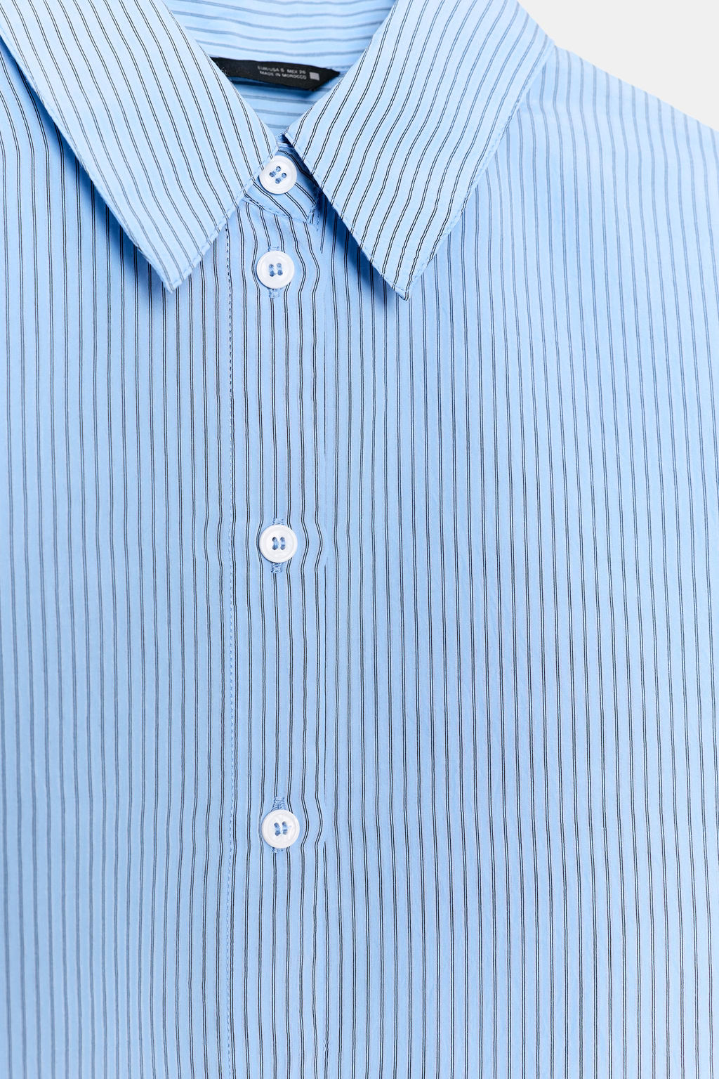 CAMISA OVERSIZE RAYAS / Azul - Zara фото 9