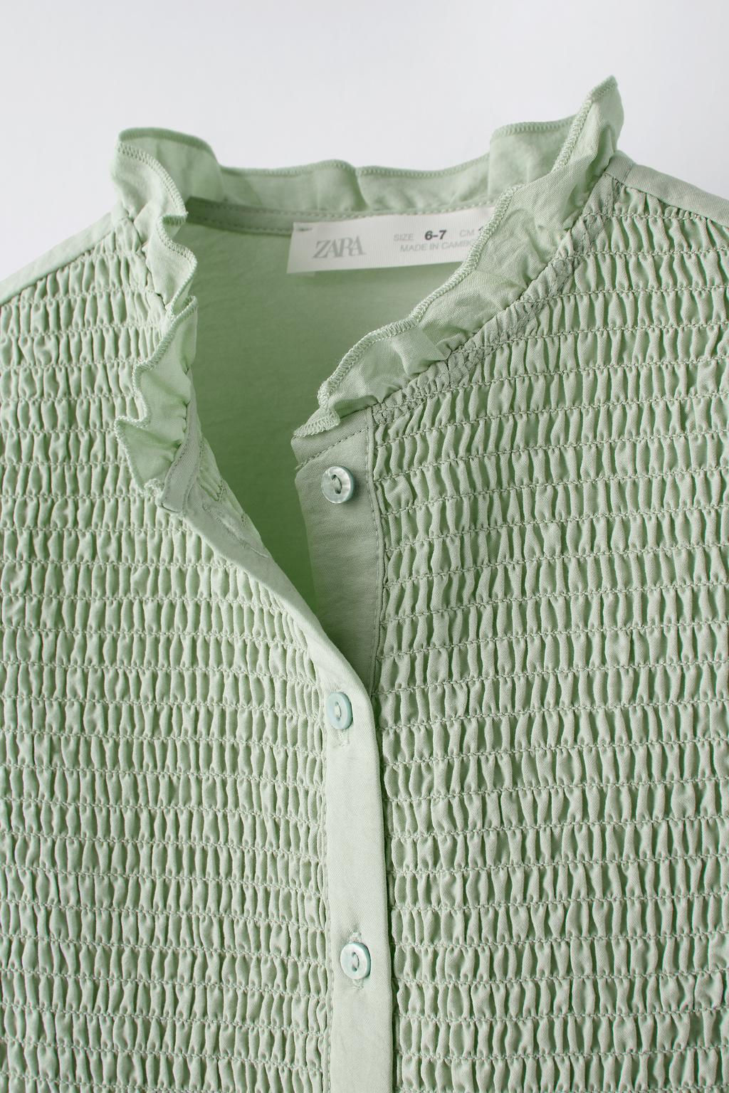 SHIRT WITH STRETCH DETAIL - Zara фото 15