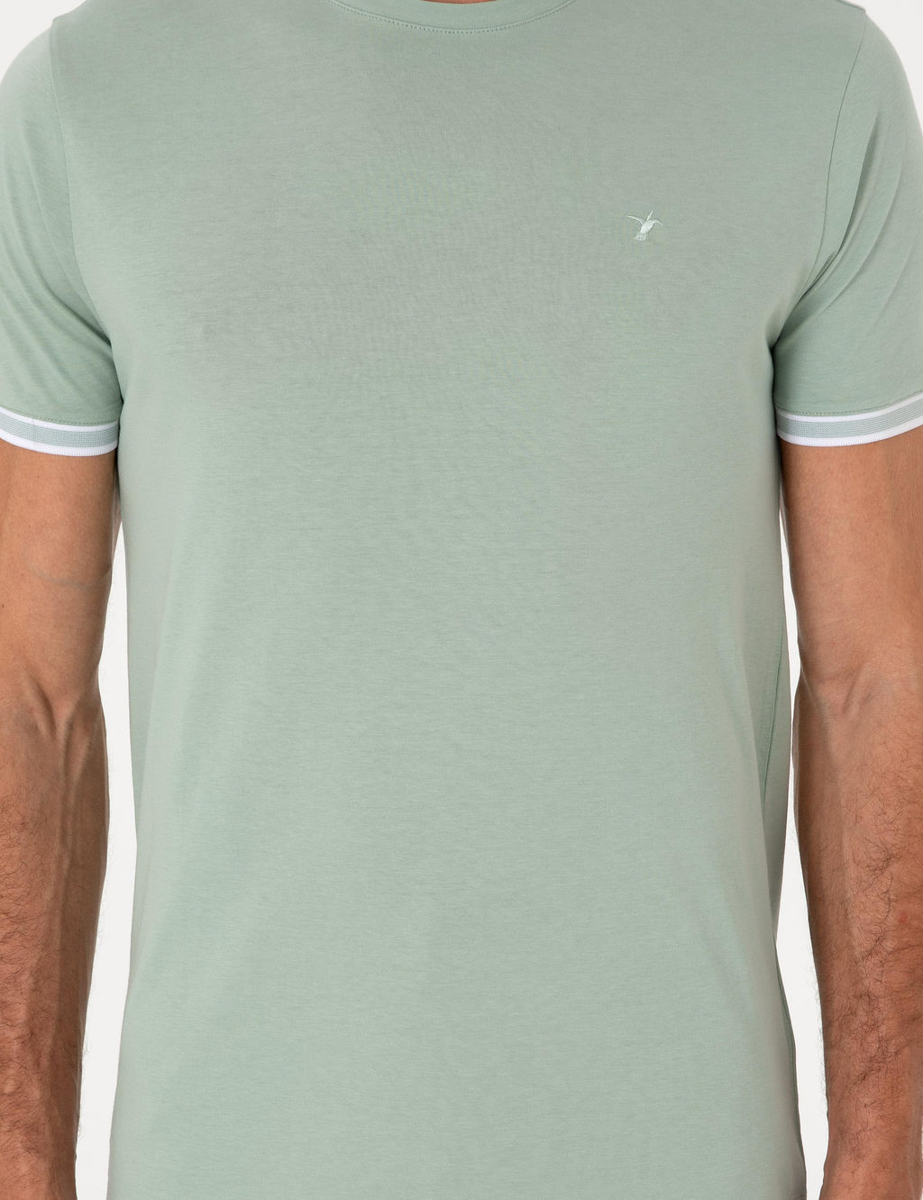Mint Regular Fit %100 Pamuk Bisiklet Yaka T-shirt - Cacharel фото 6